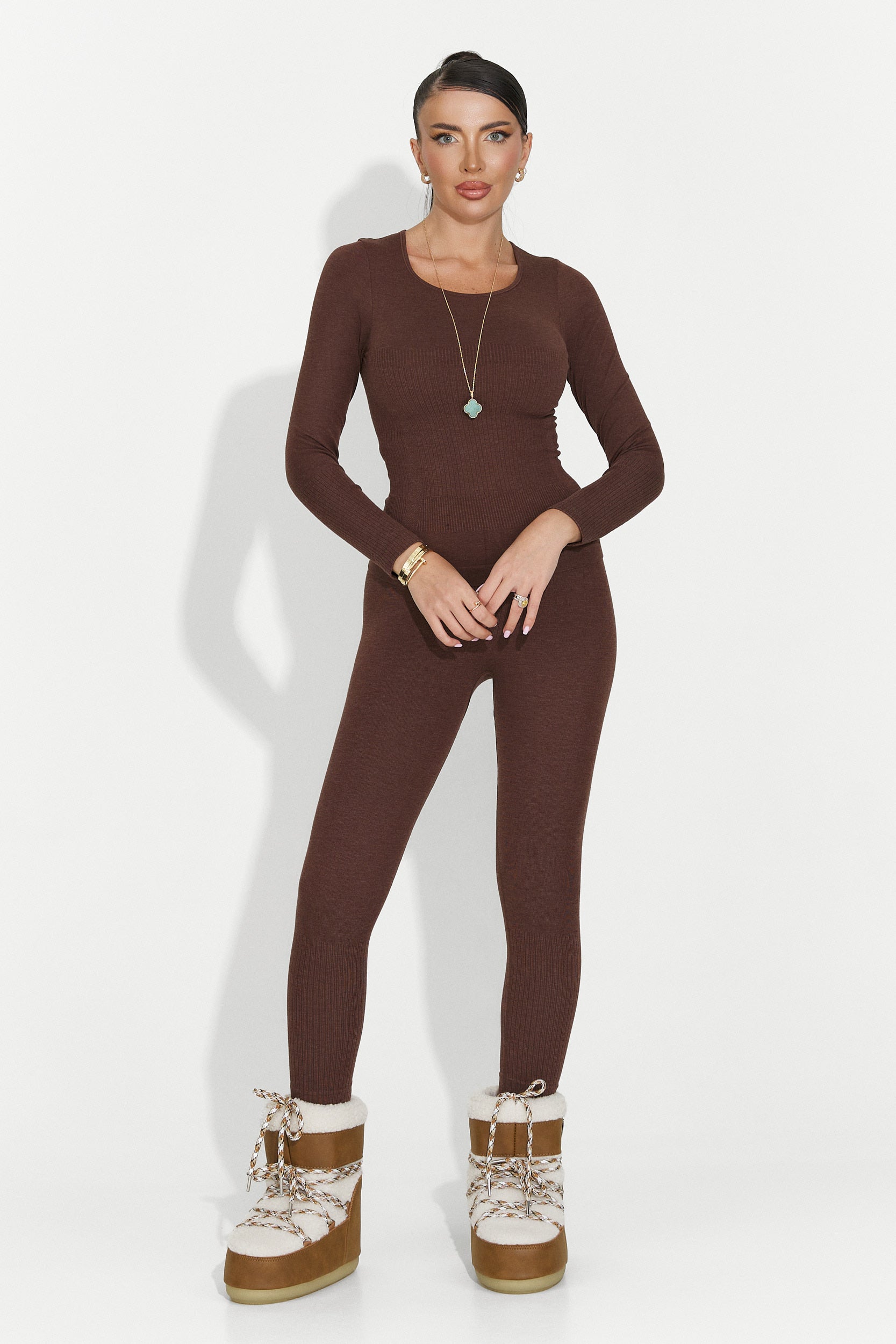 Damunderkläder set brun Dominia Bogas