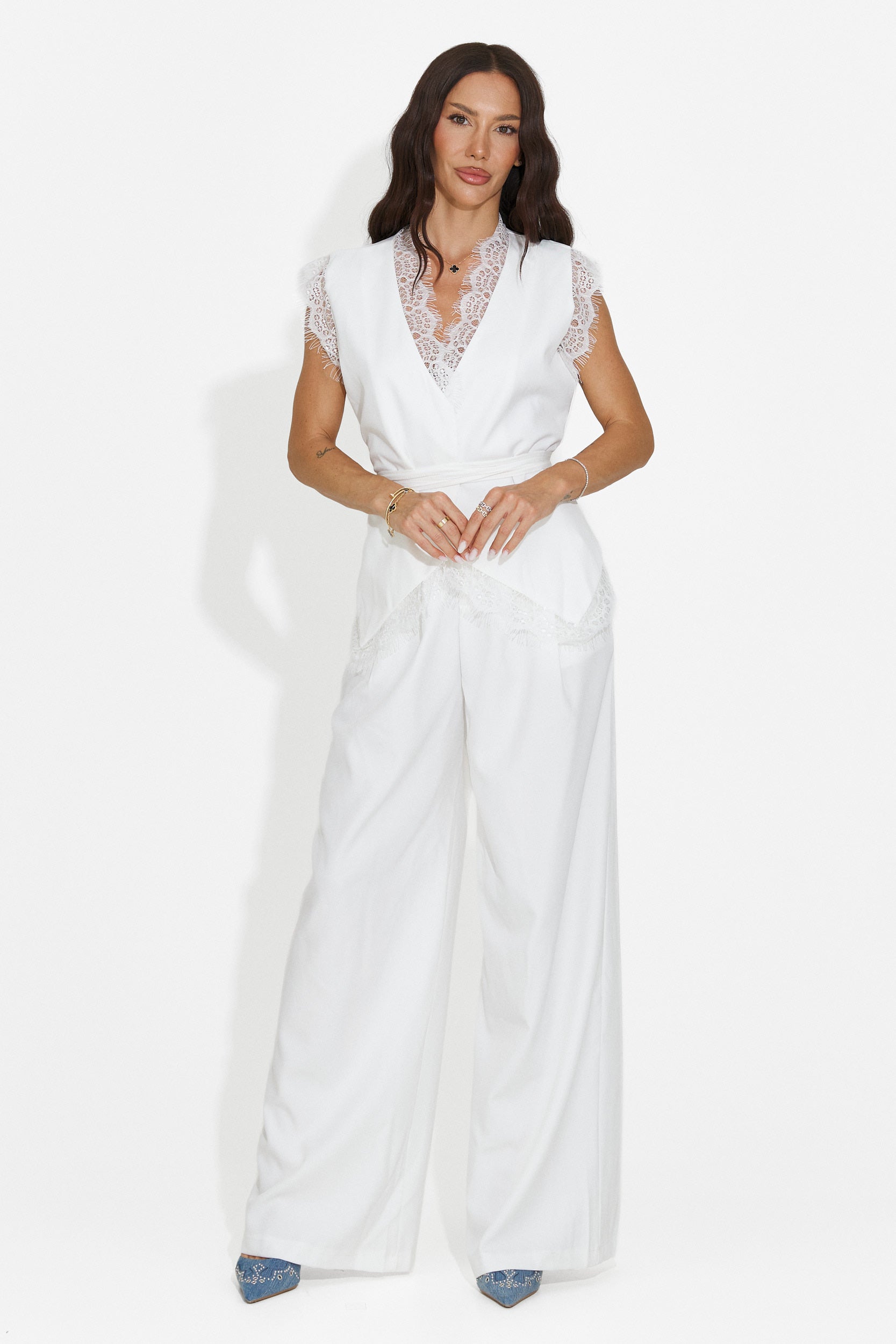 Women's set vest + white pants Felania Bogas