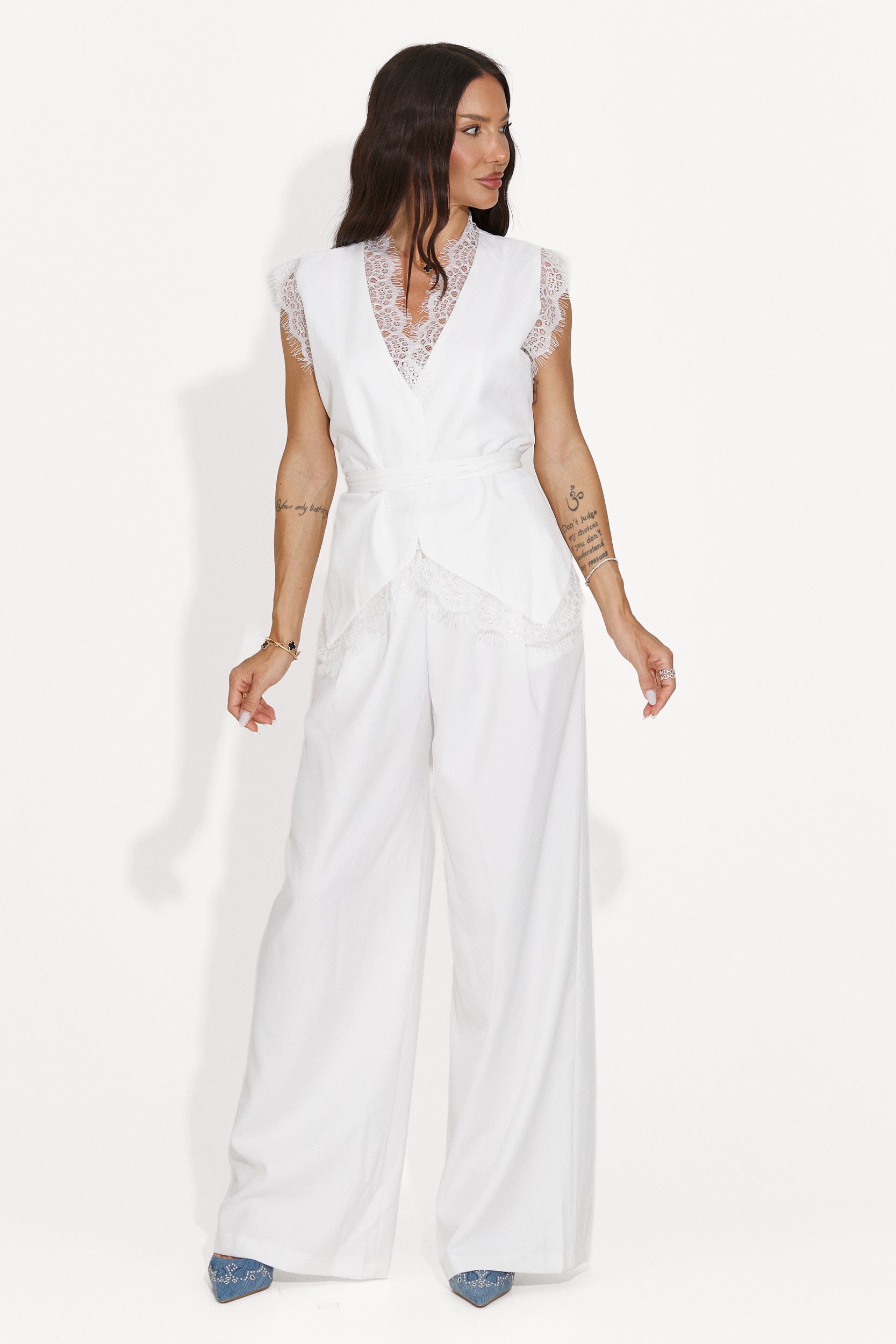 Women's set vest + white pants Felania Bogas