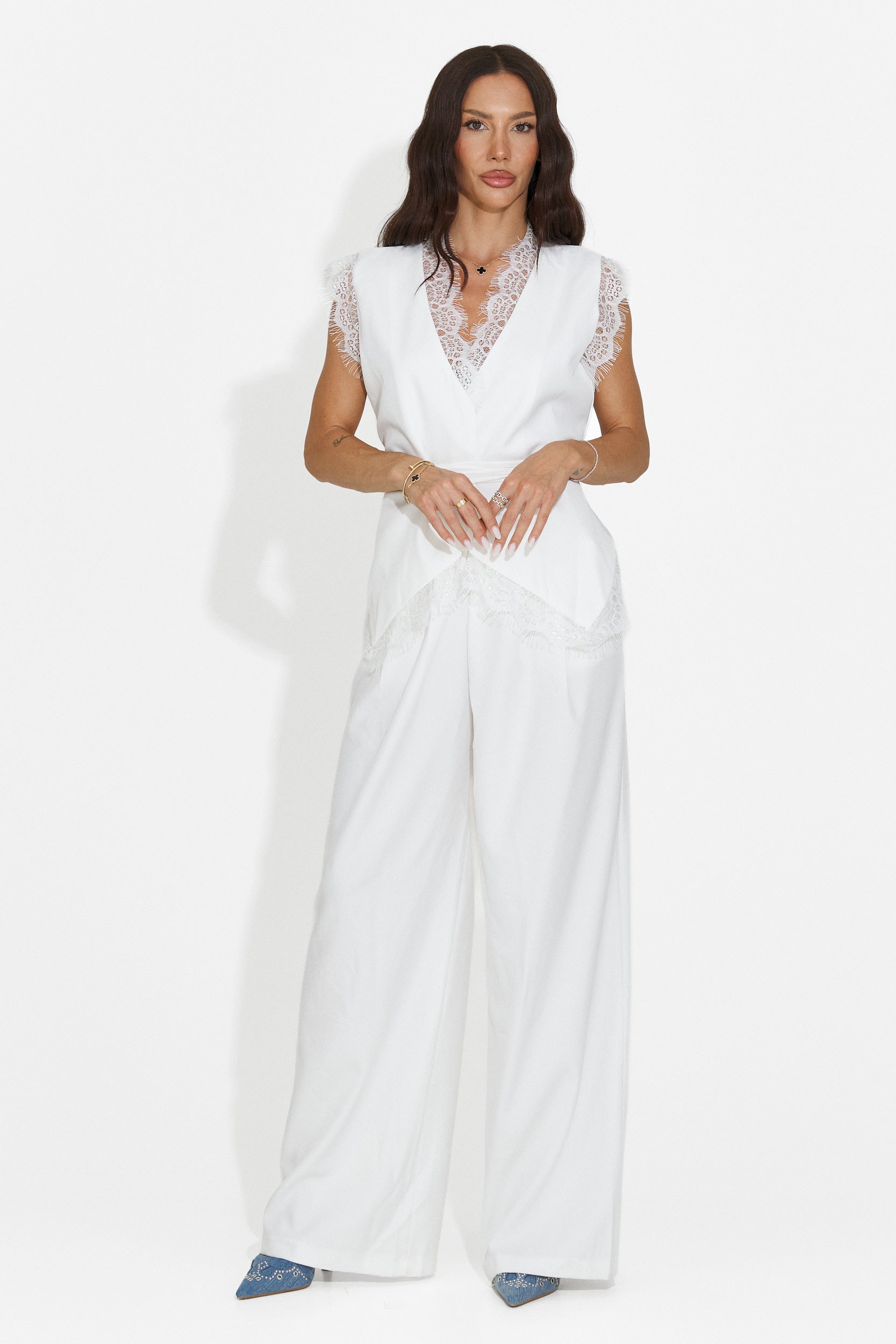 Women's set vest + white pants Felania Bogas