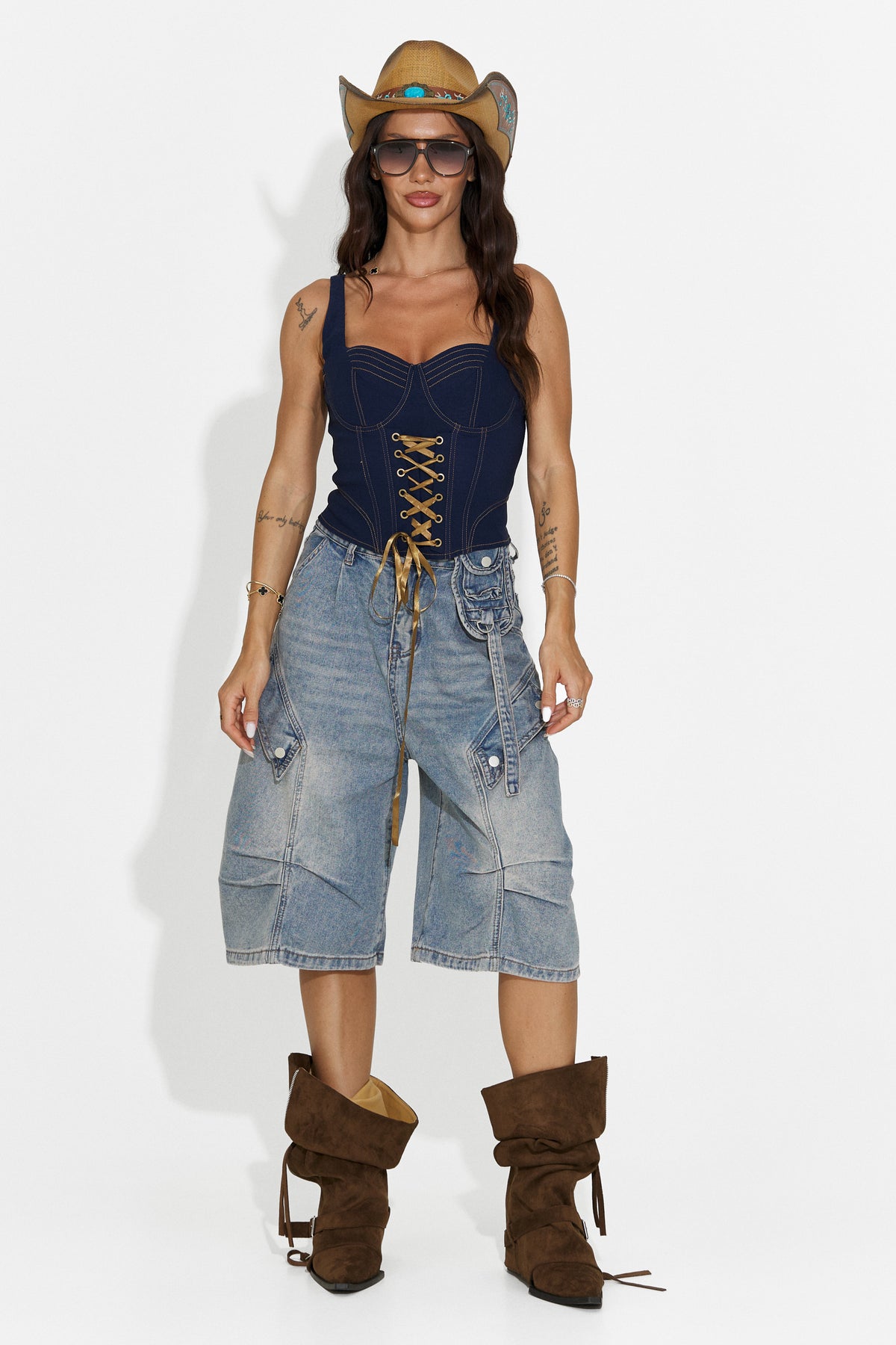 Blue casual women's corset Veriga Bogas, image 3 of 9