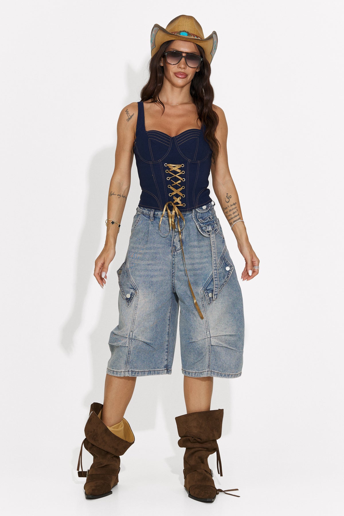 Blue casual women's corset Veriga Bogas, image 4 of 9