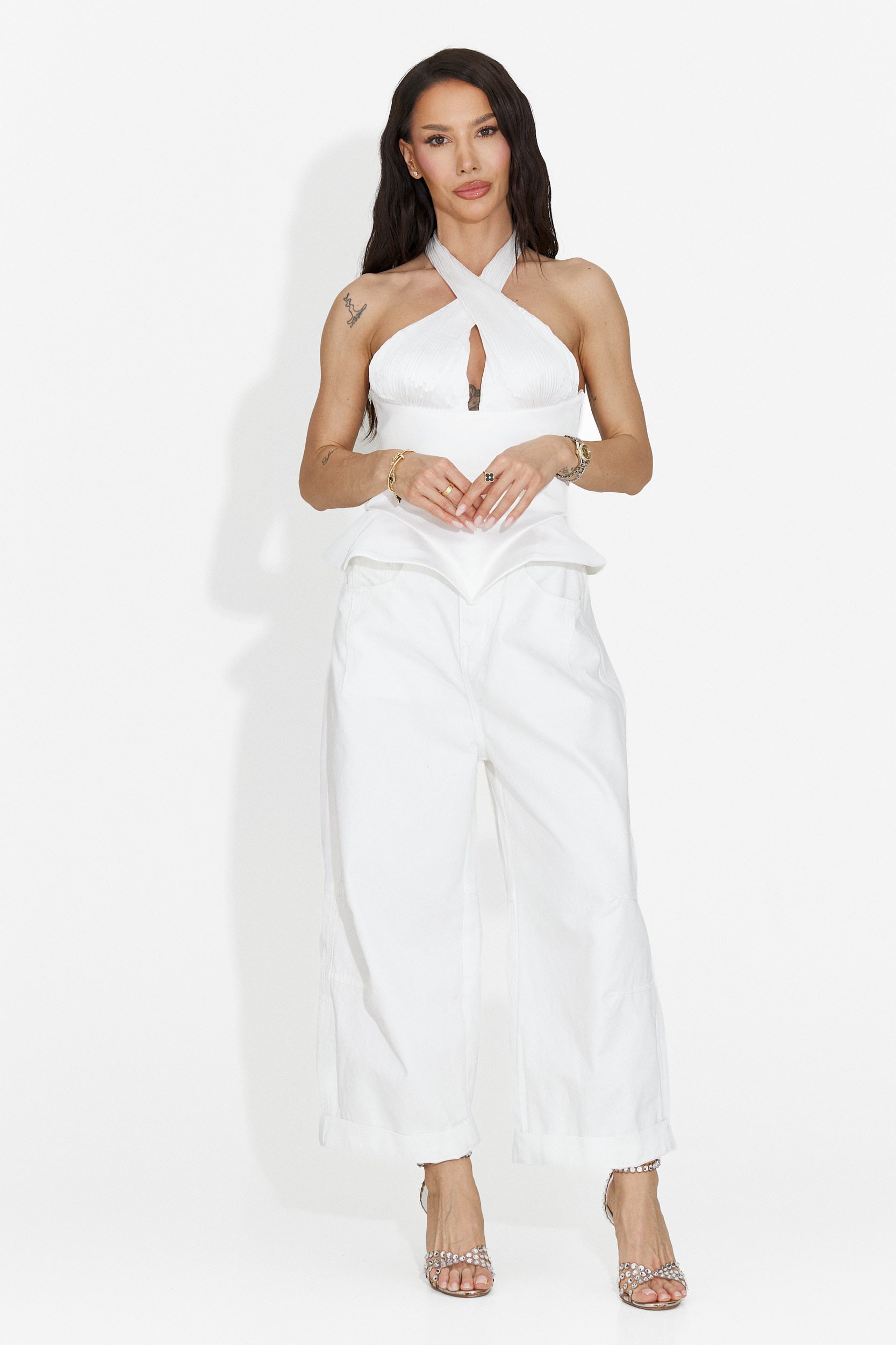Elegant White Gentalia Bogas Women's Corset