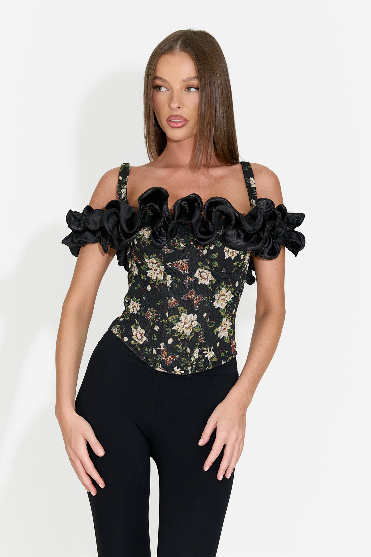 Corset dama elegant negru Dimona Bogas