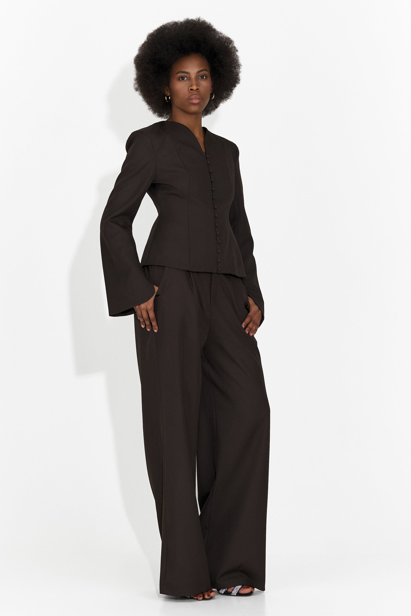 Elegant black pantsuit Jayne Bogas