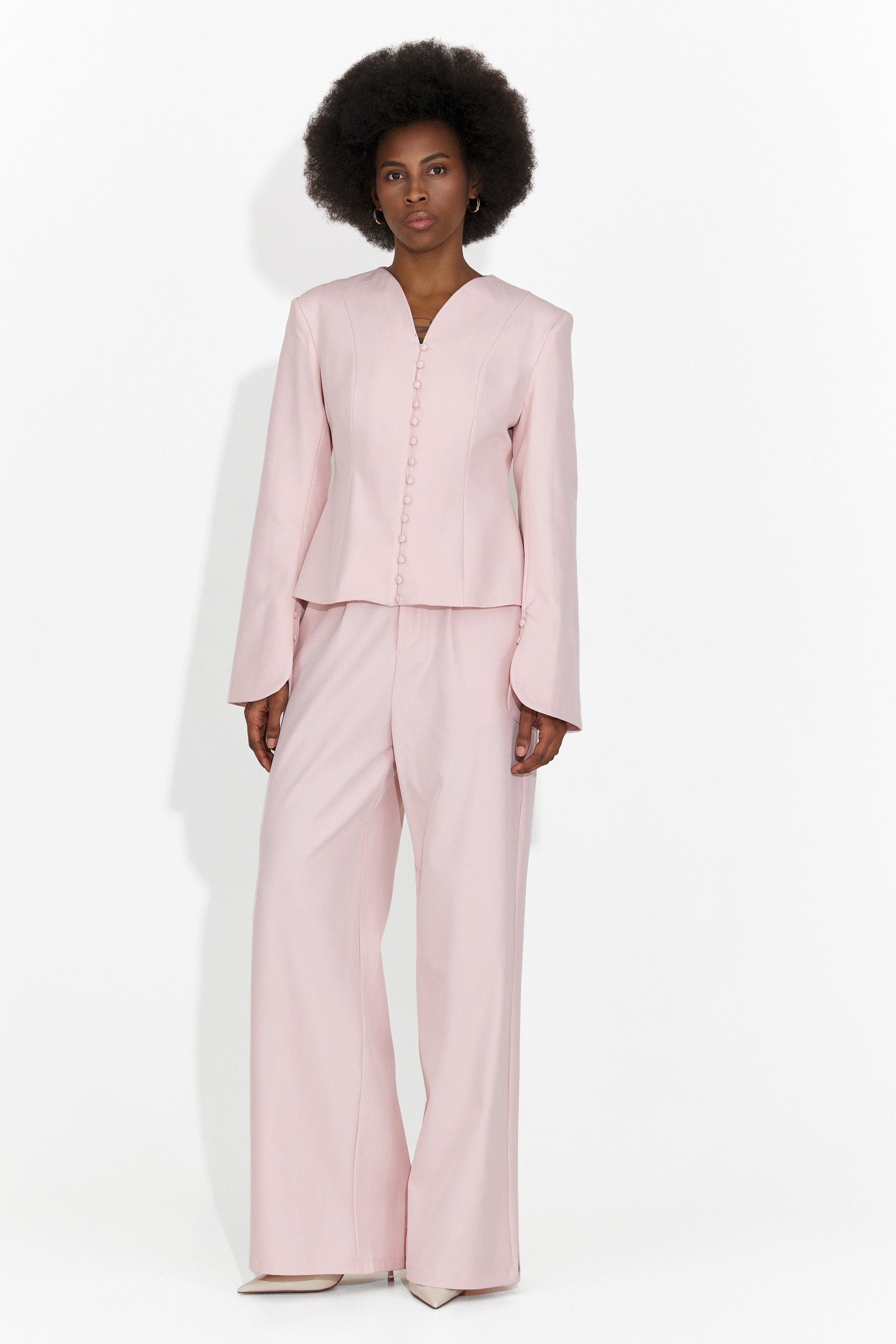 Elegant Pink Suit with Pants Jayne Bogas
