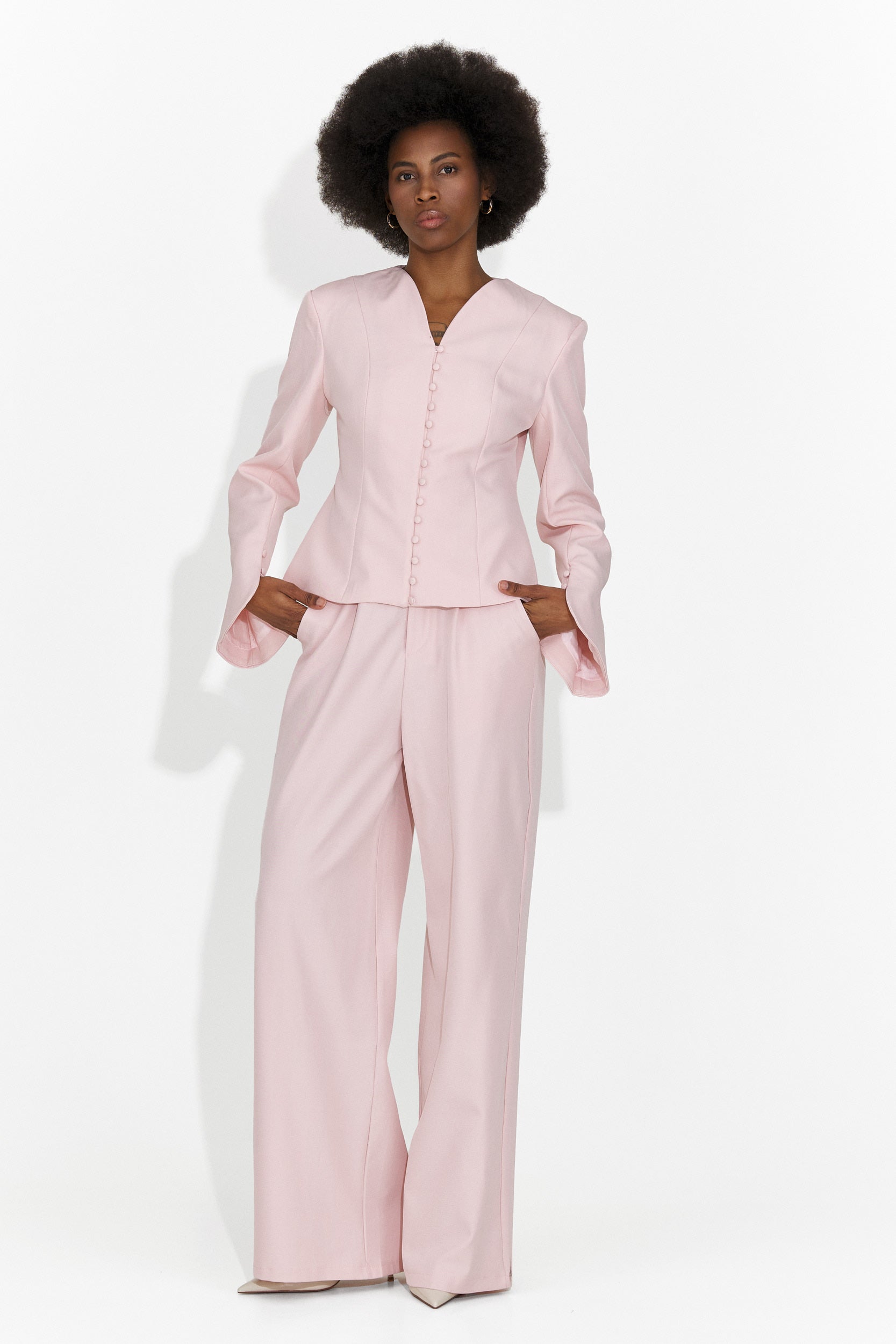 Elegant Pink Suit with Pants Jayne Bogas