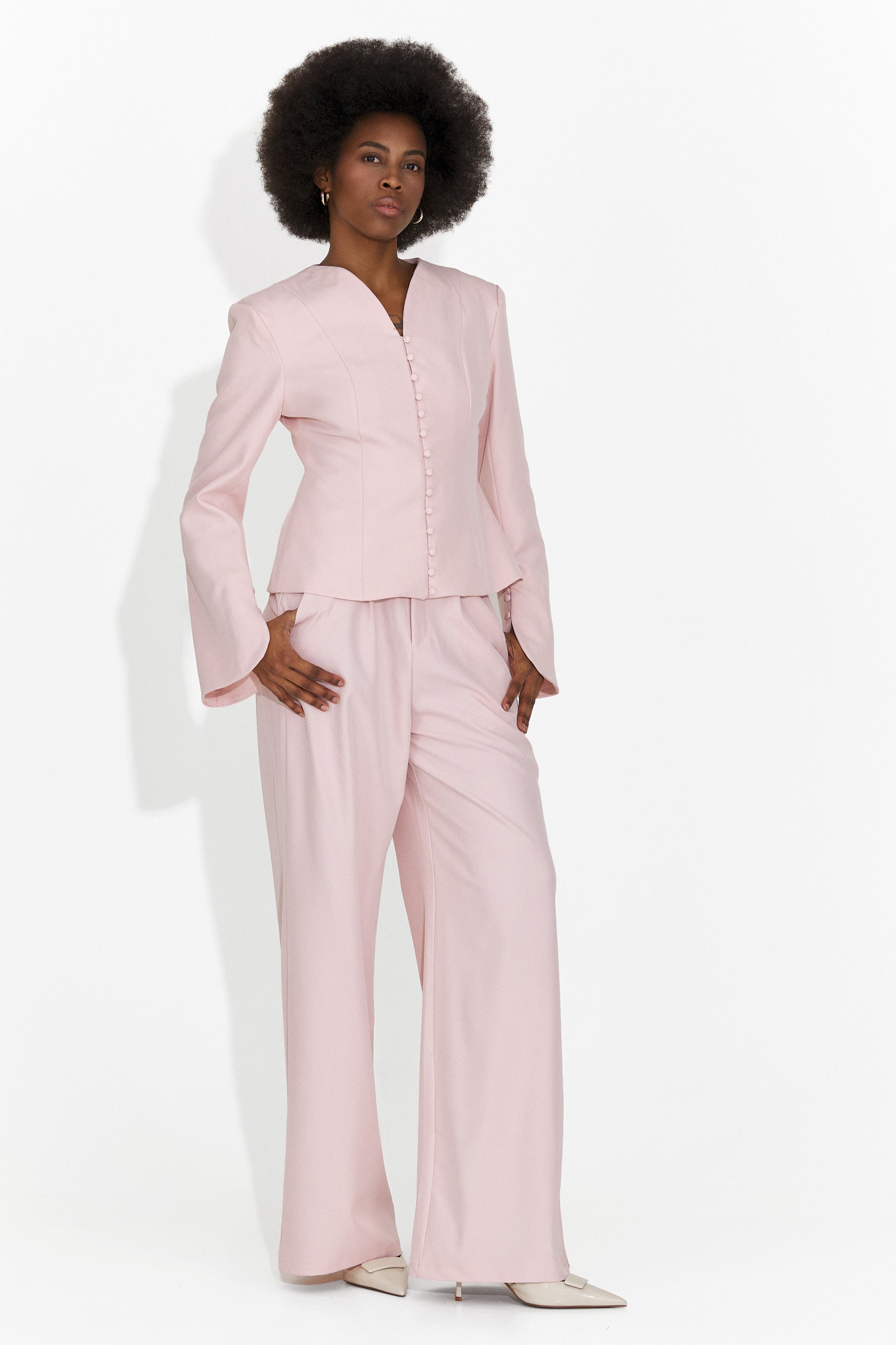 Elegant Pink Suit with Pants Jayne Bogas