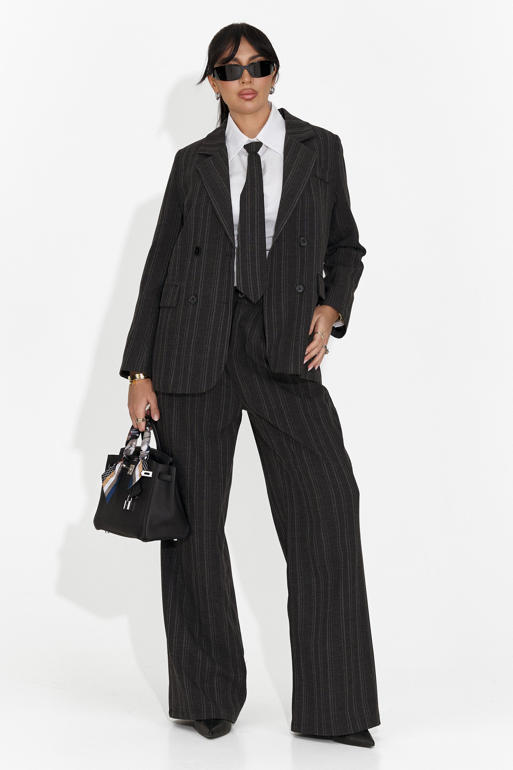 Anhelica Completo da Donna 3 Pezzi: Giacca + Pantaloni + Cravat