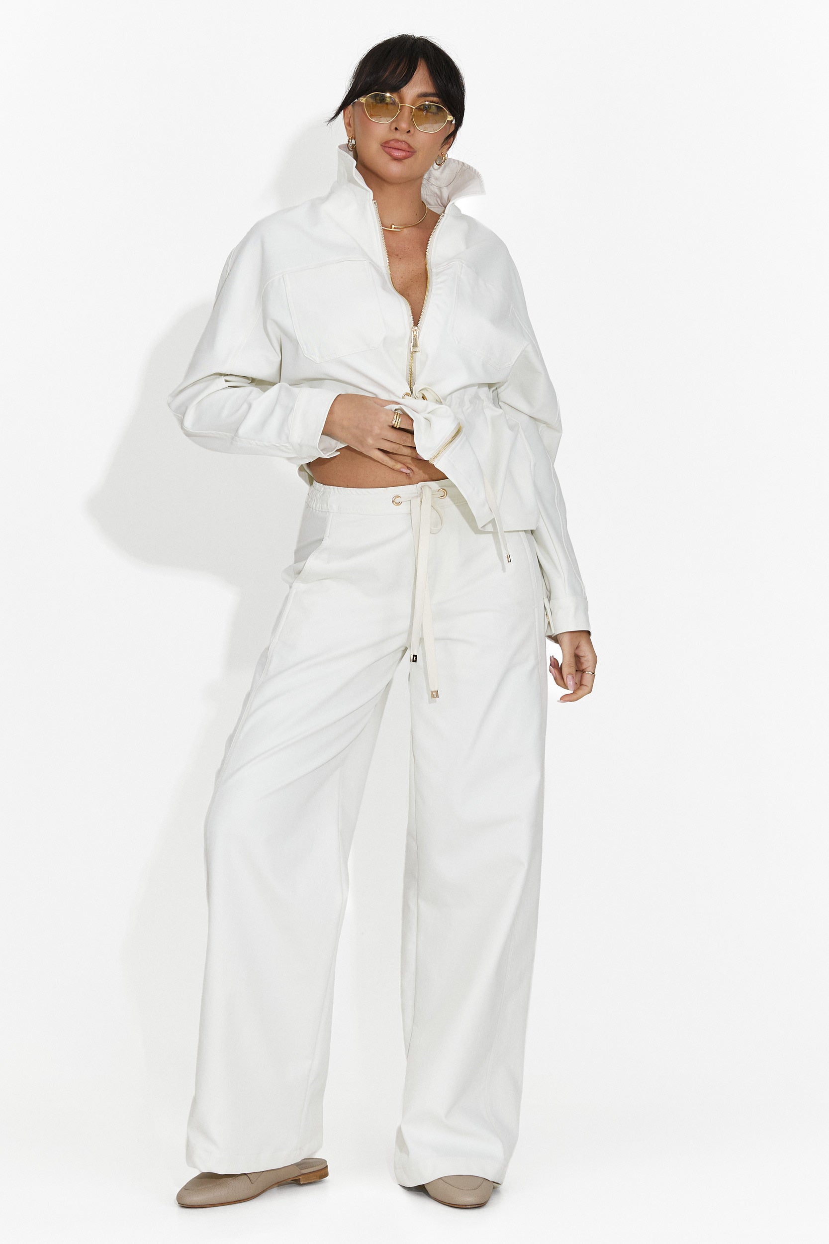 Traje elegante de mujer blanco Elenya Bogas