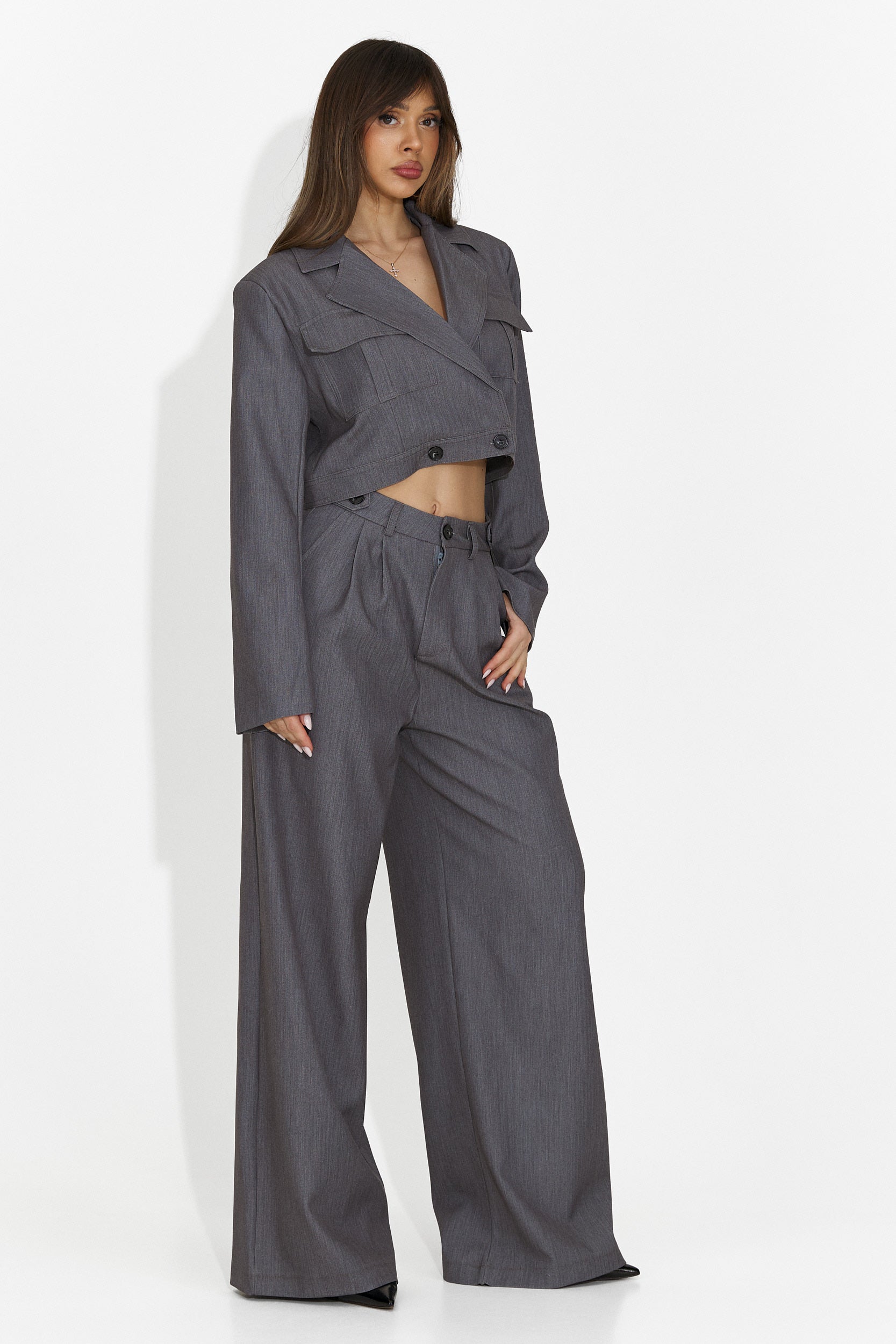 Elegant Women's Suit in Gray by Adnana Bogas