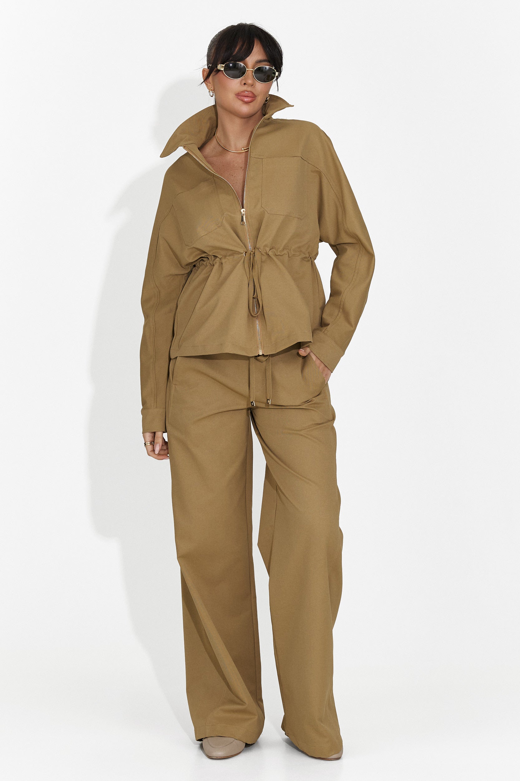 Traje elegante para mujer marrón Elenya Bogas