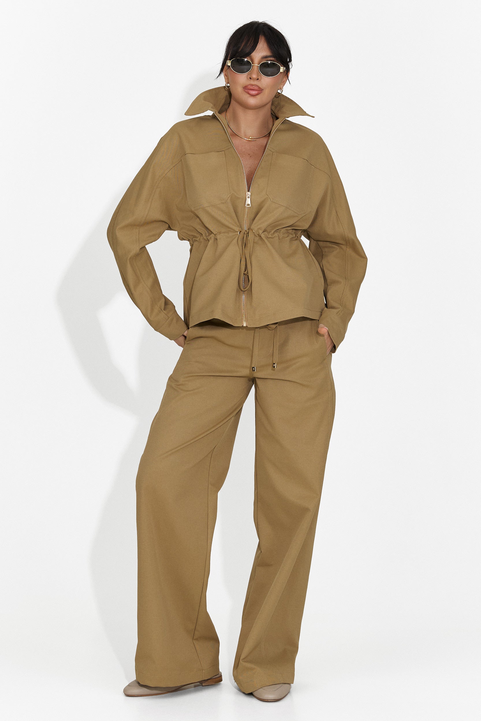 Traje elegante para mujer marrón Elenya Bogas