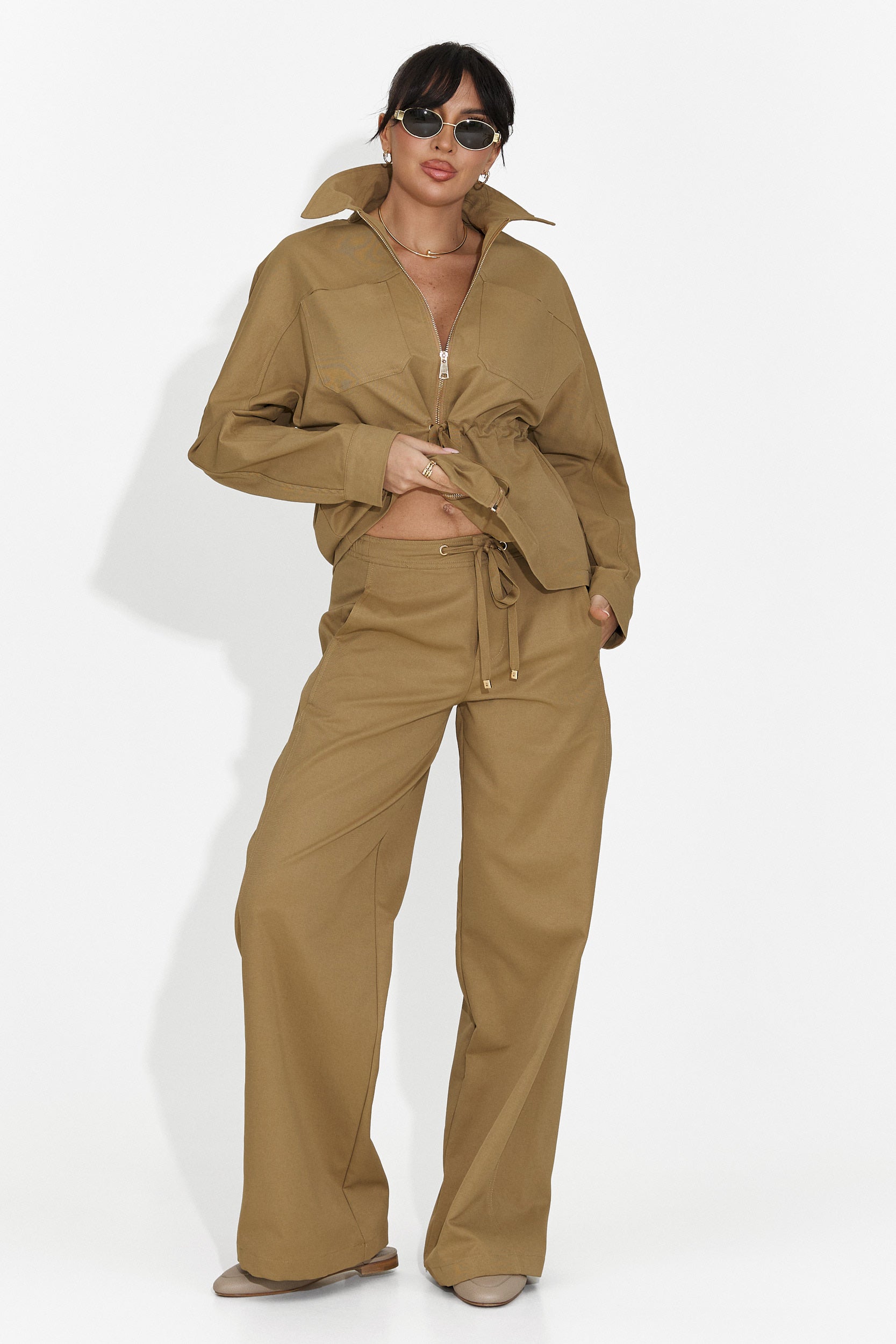 Traje elegante para mujer marrón Elenya Bogas