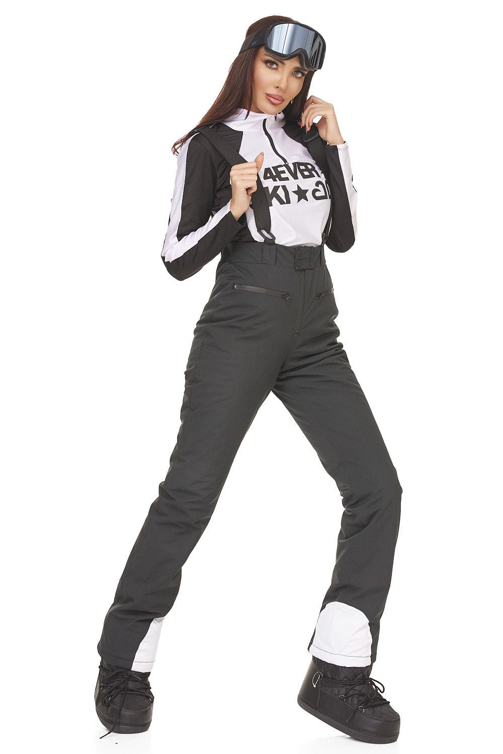 Kostym skidavslappnad svart Reasia Bogas