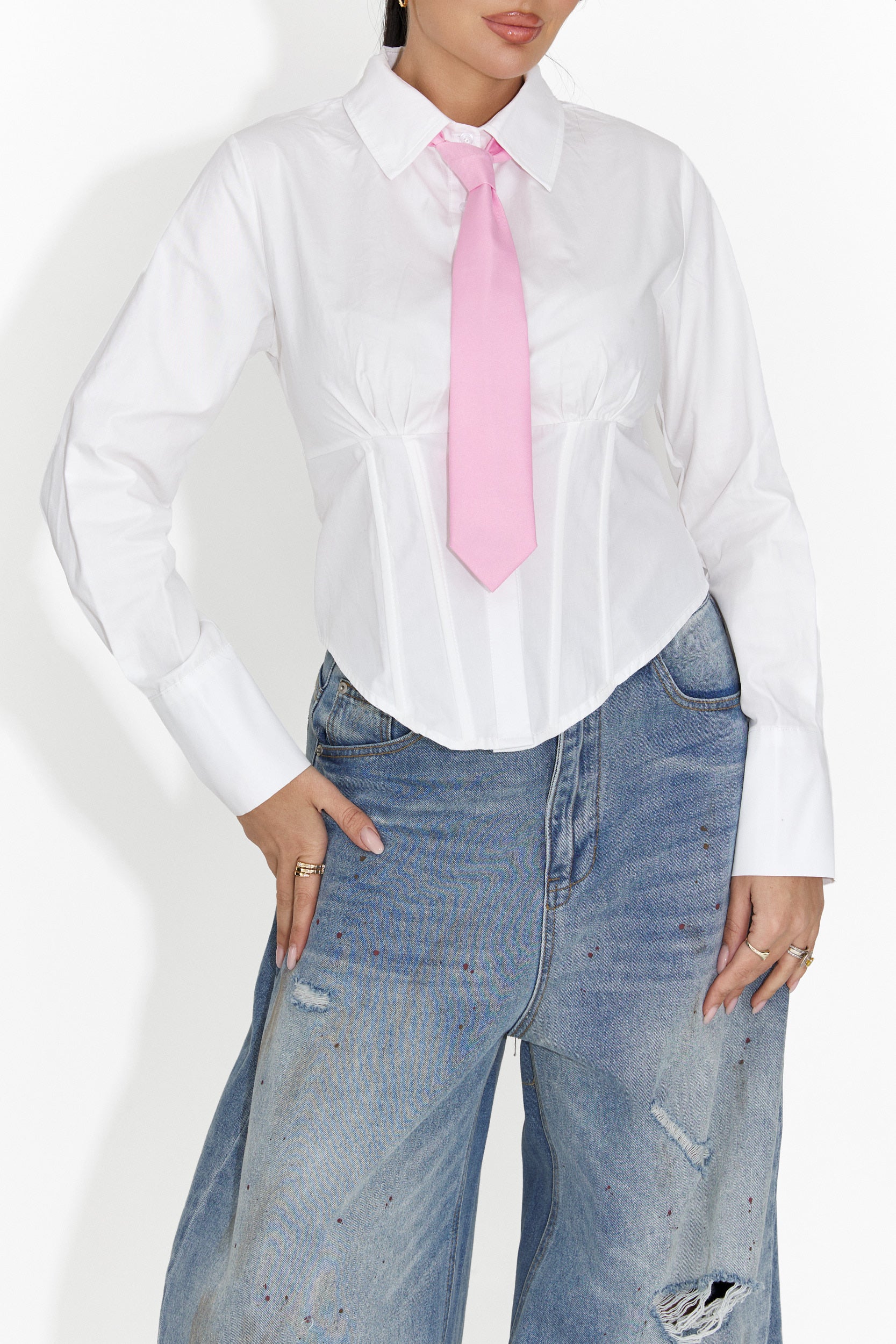 Γυναικεία γραβάτα ροζ Sindia Bogas