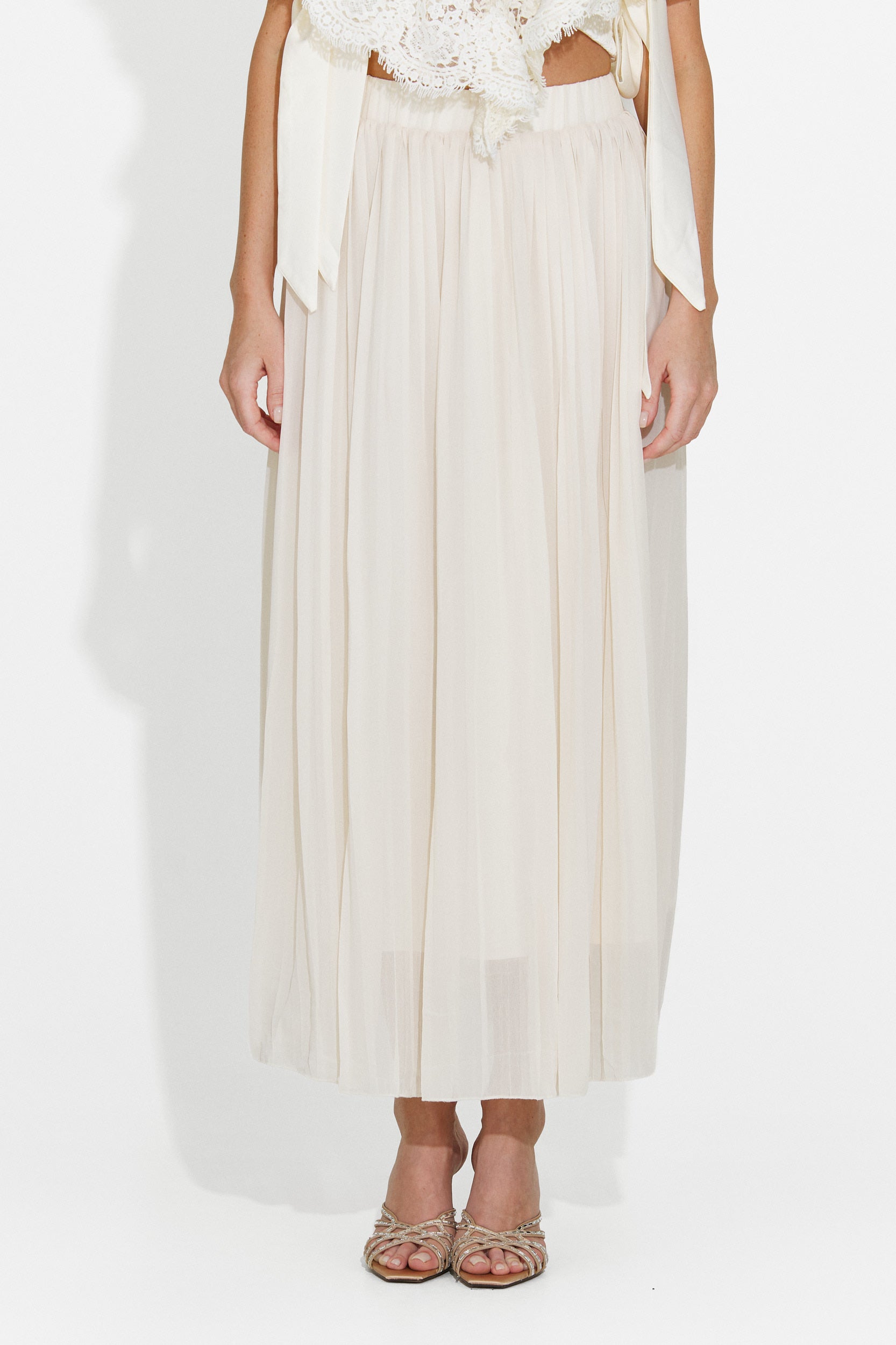 Beige casual women's skirt Jioana Bogas