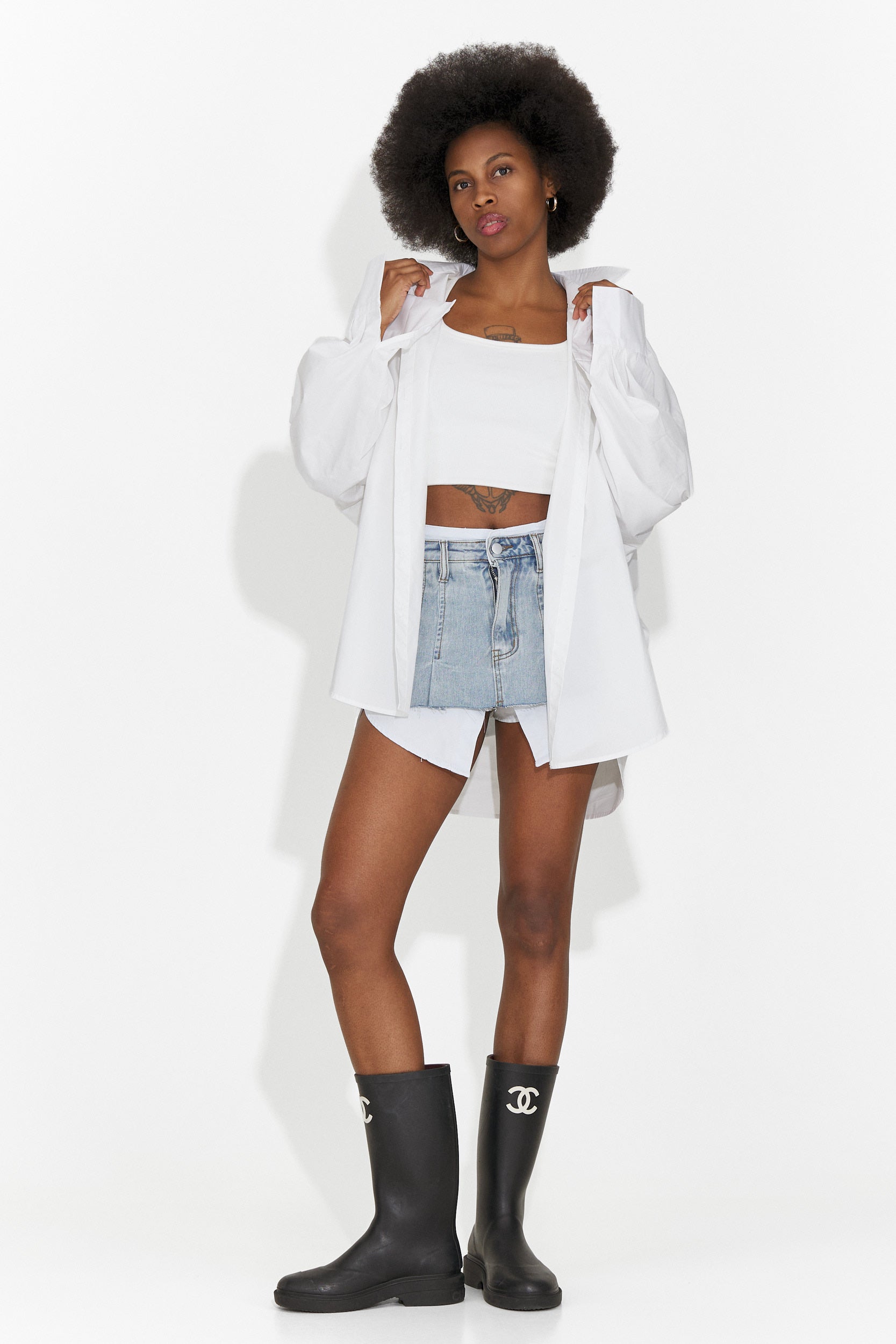 Damenrock lässig hellblau Iustina Bogas