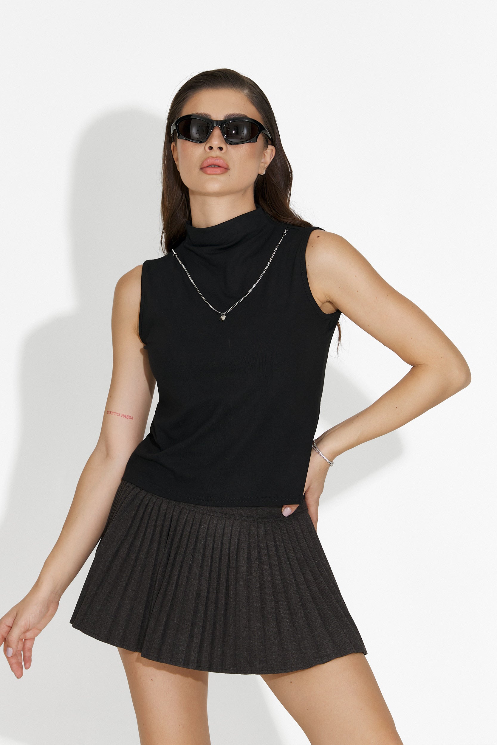 Φούστα γυναικεία casual γκρι Nivara Bogas