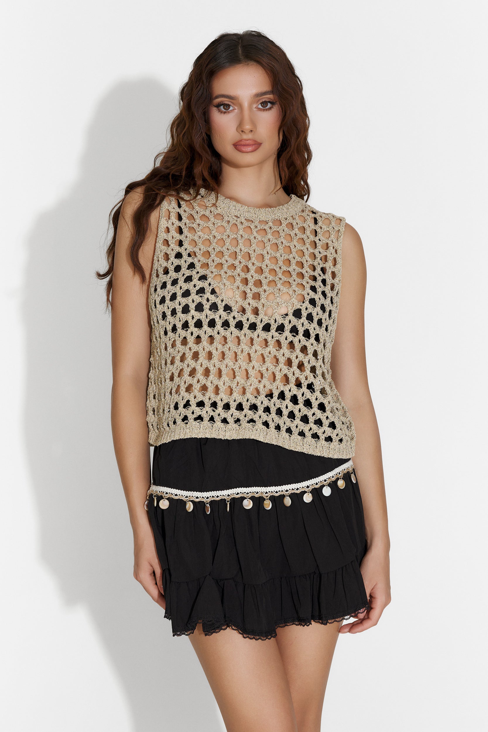 Viana Bogas Casual Black Skirt for Women