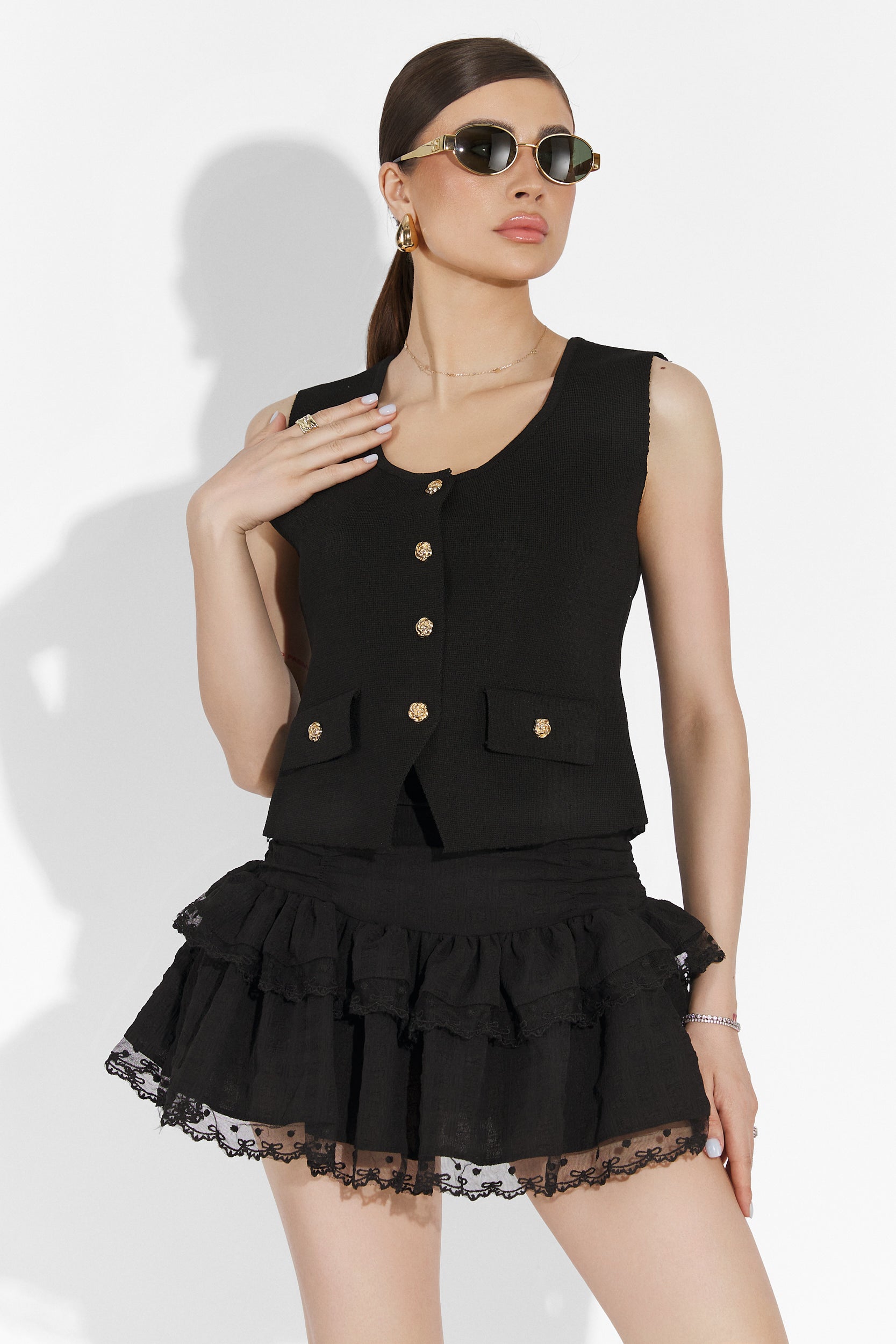 Gonna casual nera da donna Alarcon Bogas