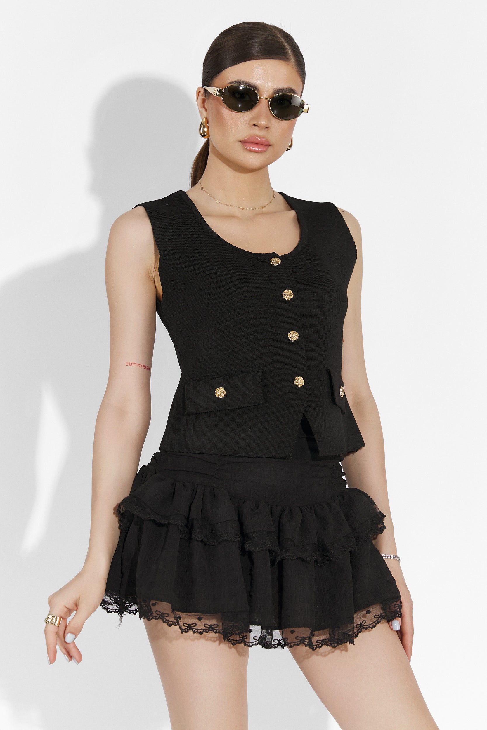 Gonna casual nera da donna Alarcon Bogas