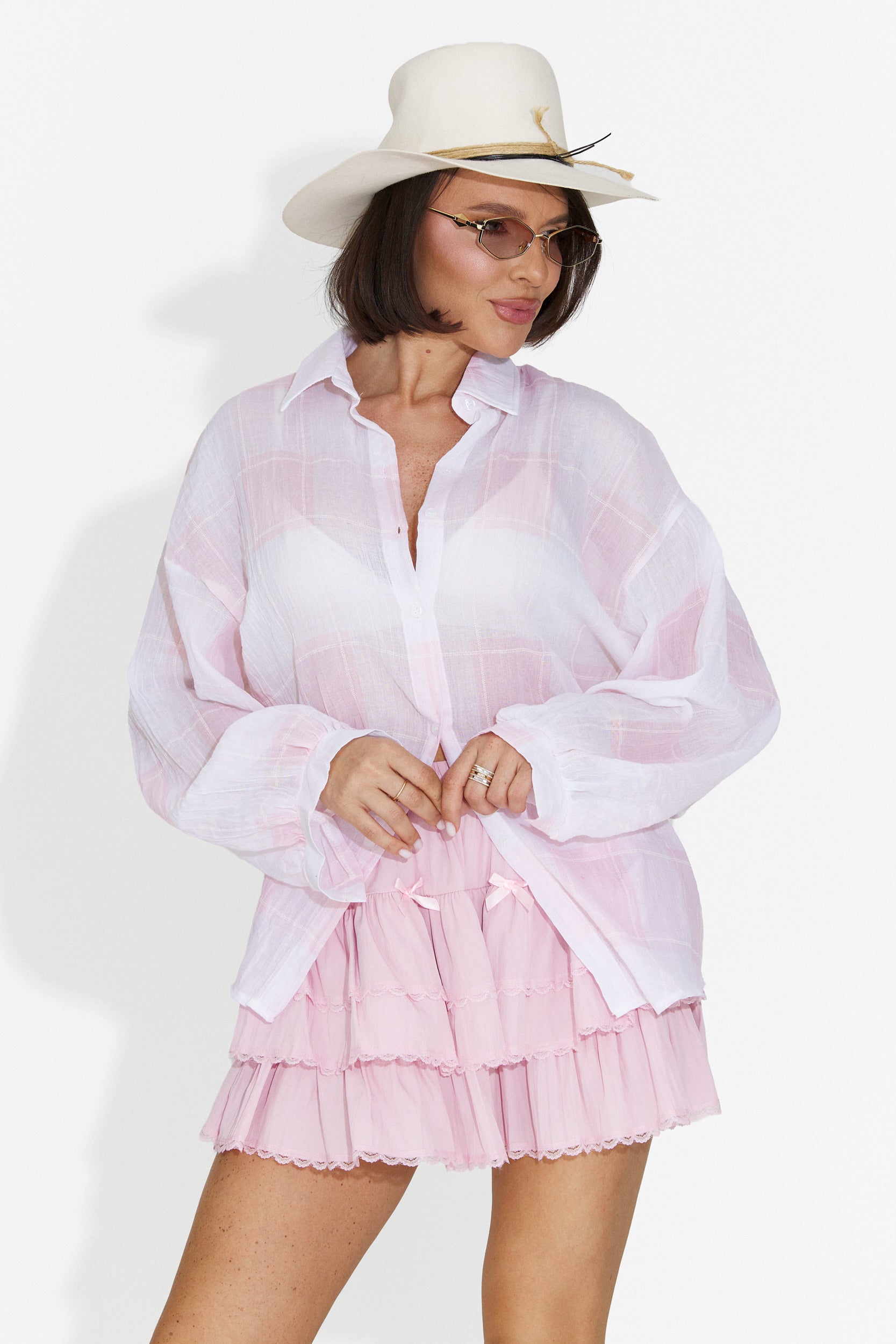 Lässiger rosa Rock für Frauen Ysucle Bogas
