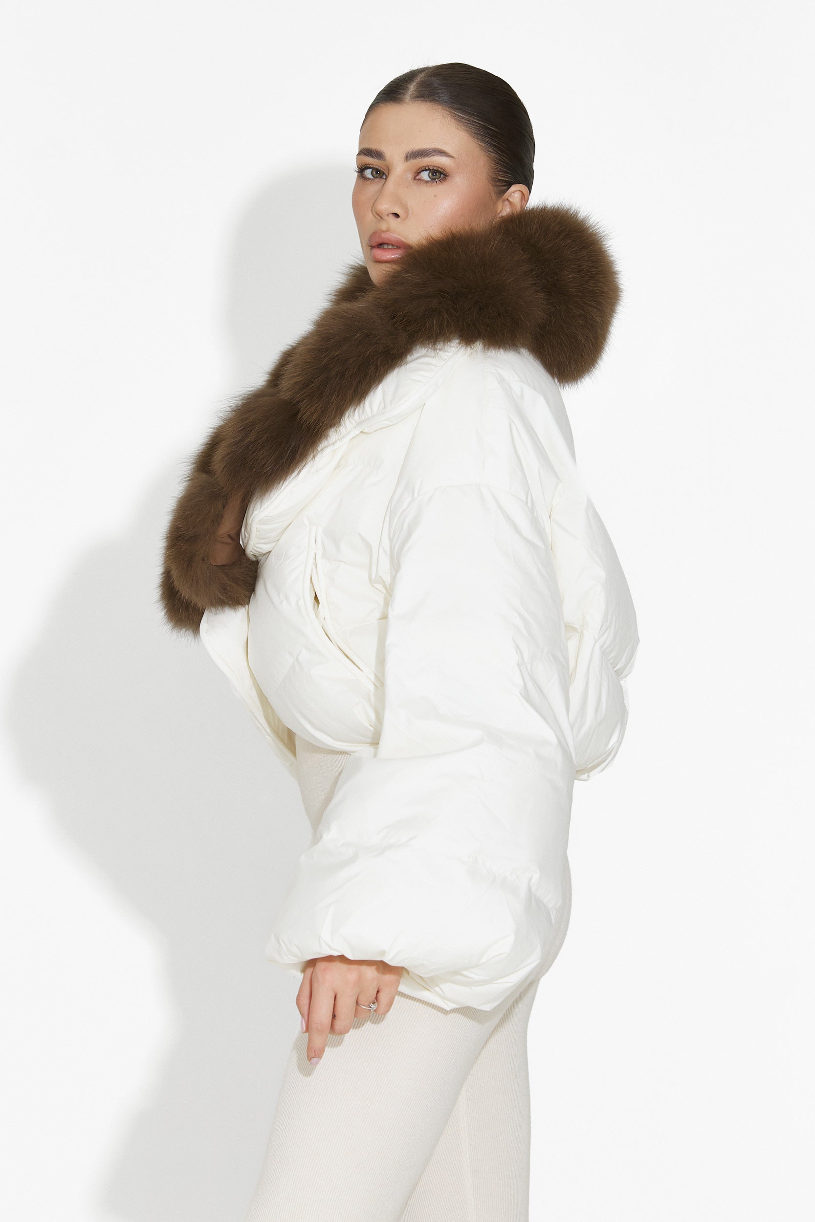 Μπουφάν γυναικείο μπεζ Selvoria Bogas