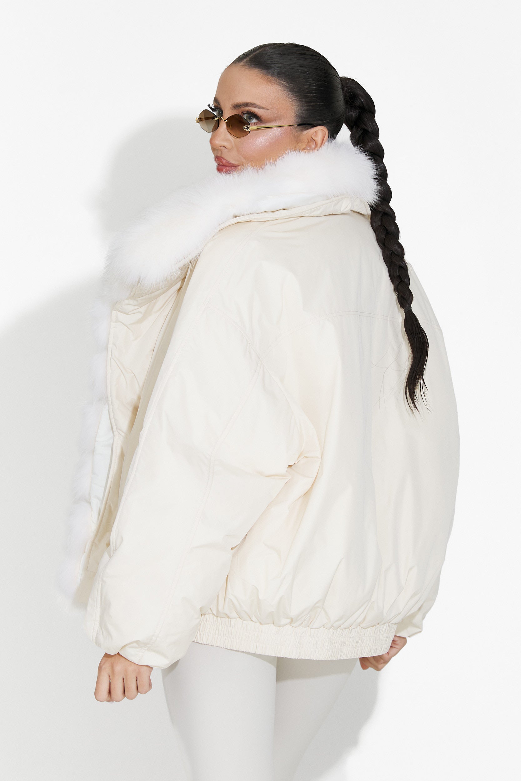 Μπουφάν γυναικείο casual μπεζ Arvion Bogas