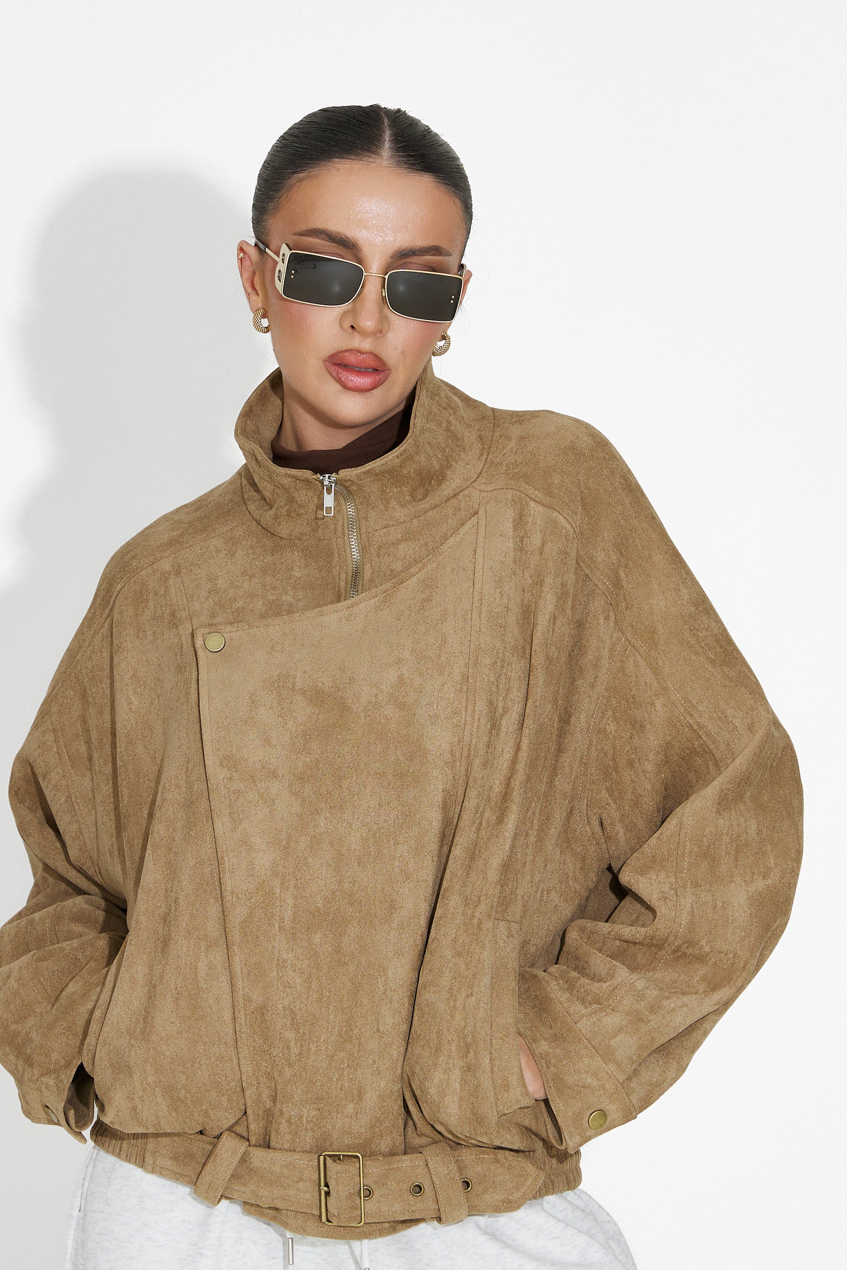 Ismoria Bogas Casual Beige Women's Jacket