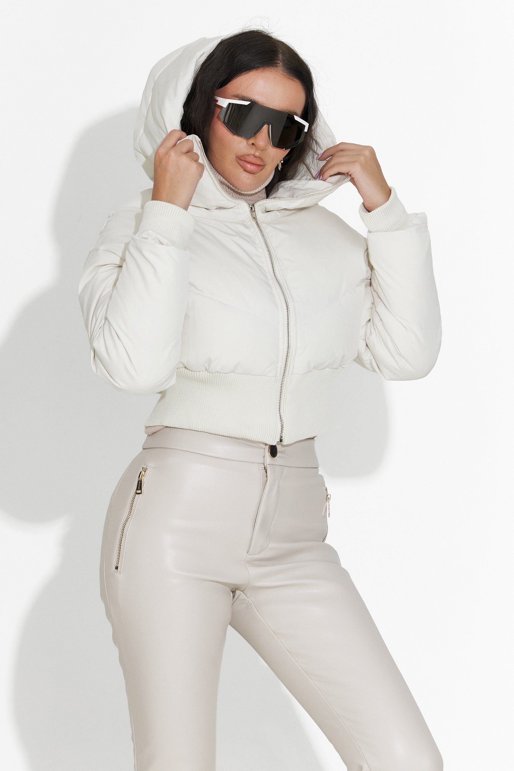 Beżowa casualowa kurtka damska Lumaya Bogas