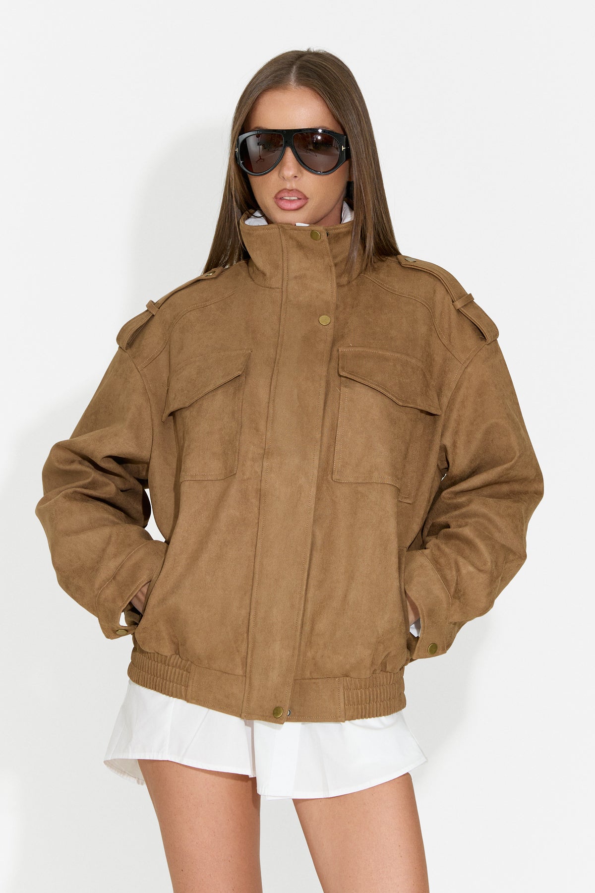 Women's casual beige jacket Renoya Bogas