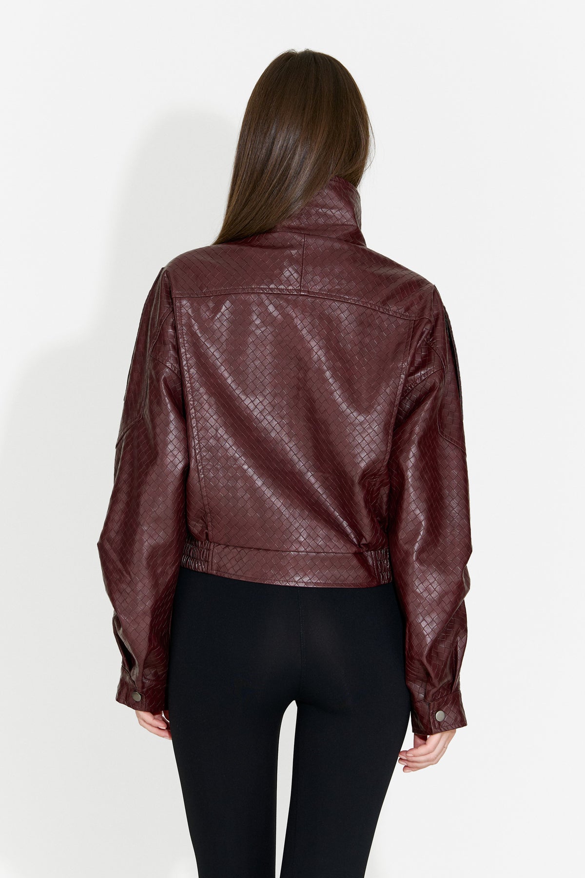 Women's casual burgundy jacket Gruroyena Bogas