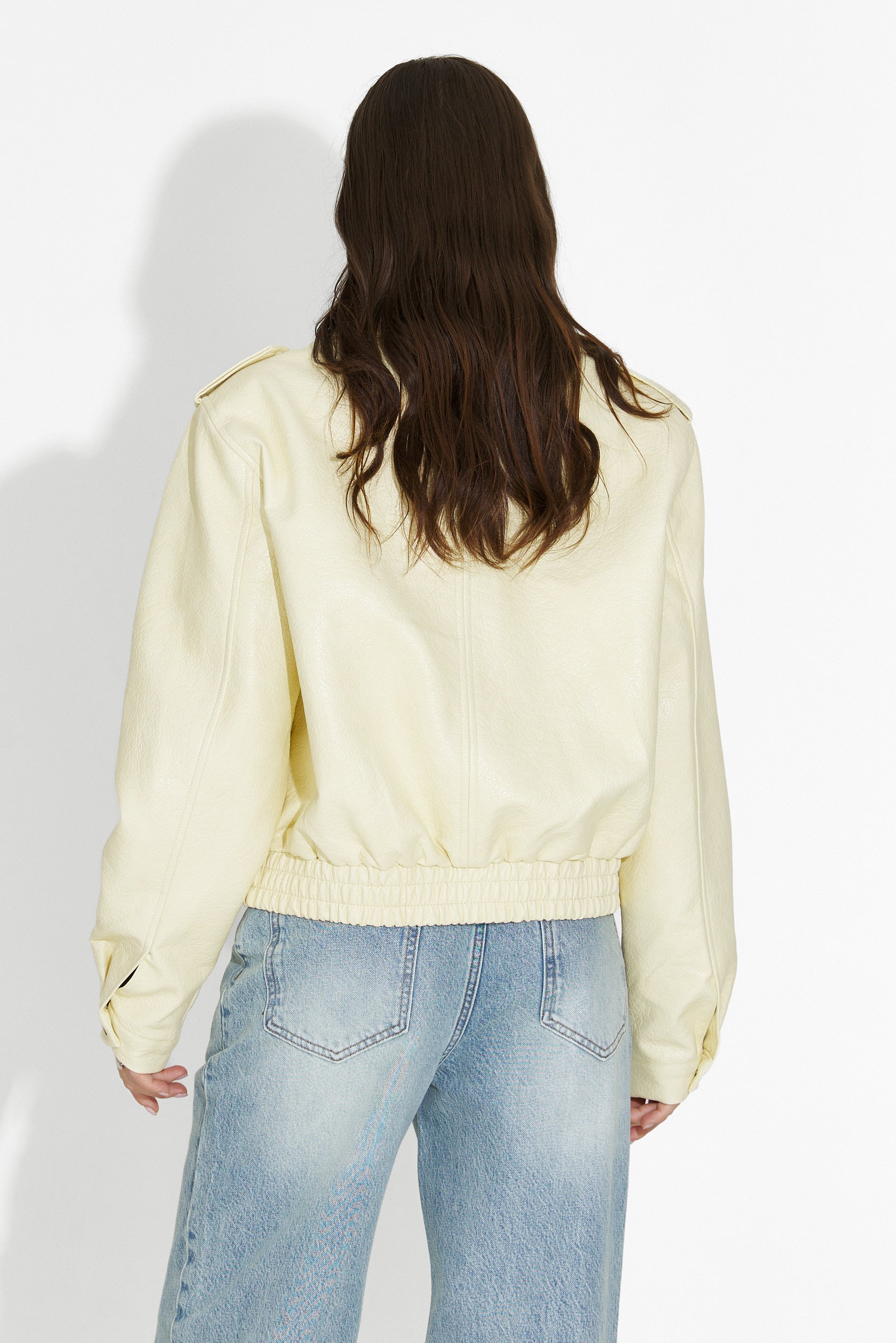 Γυναικείο casual κίτρινο μπουφάν Lionia Bogas