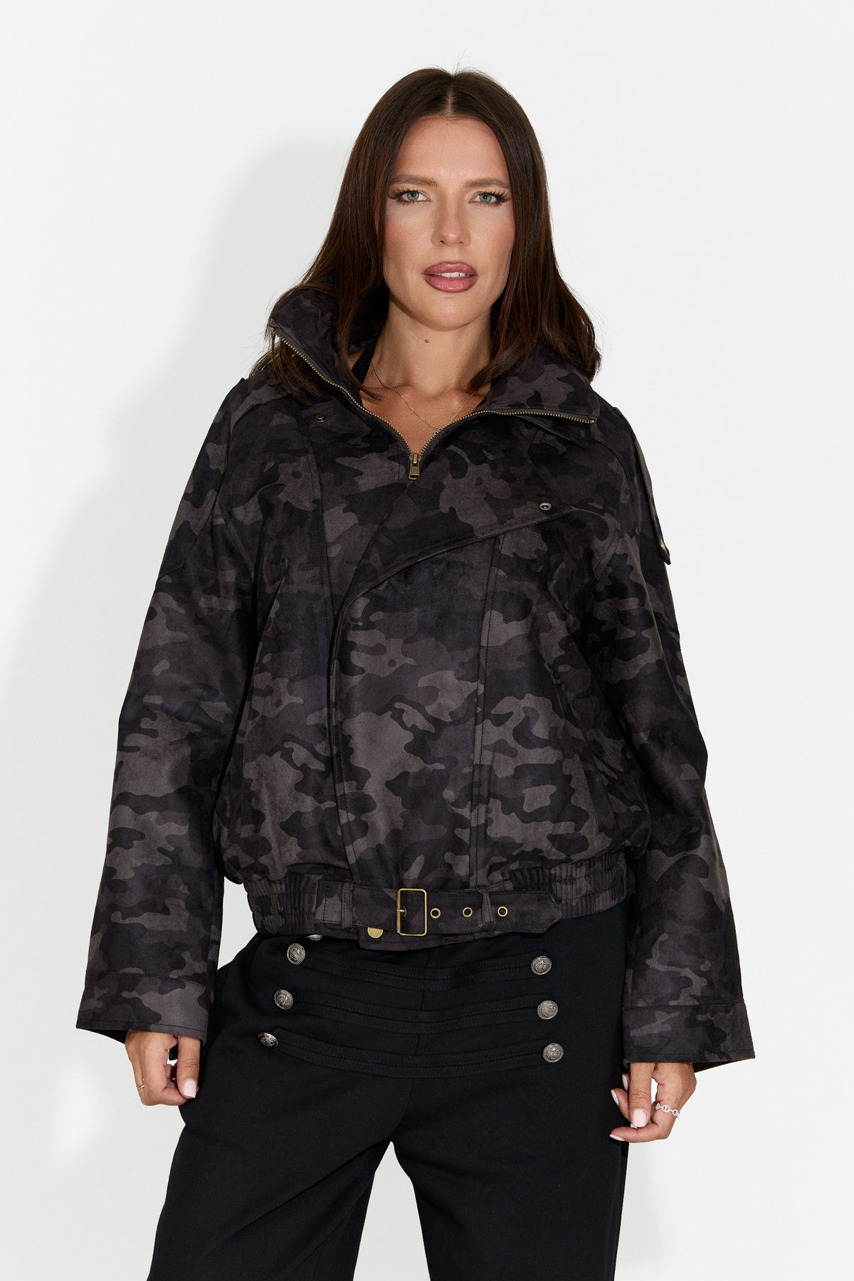 Women's casual gray jacket Tusieia Bogas