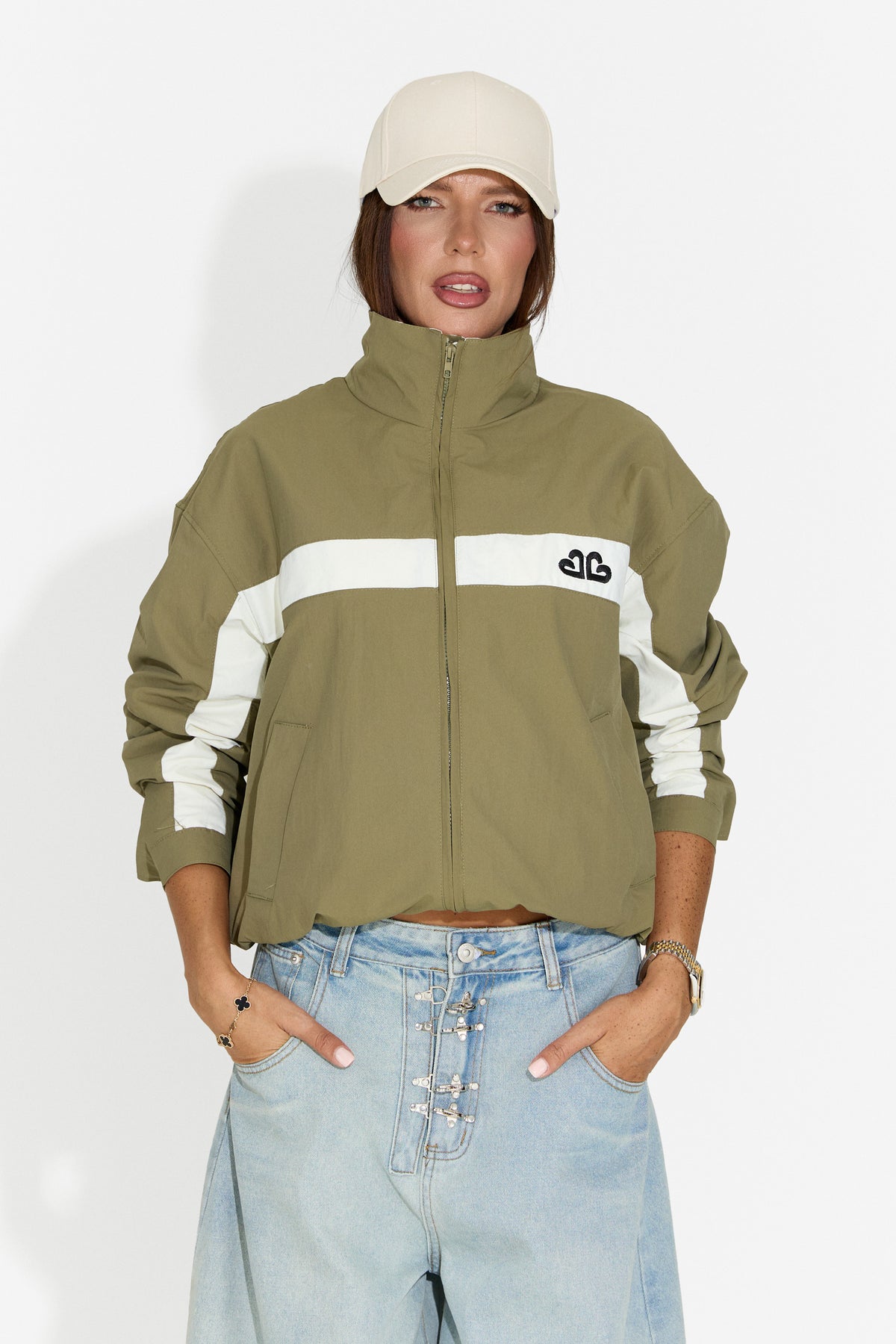 Veste décontractée kaki pour femme Zoerina Bogas