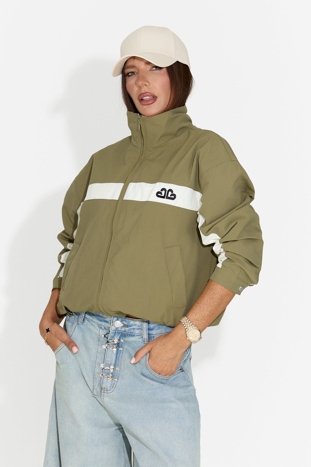 Women's casual khaki jacket Zoerina Bogas