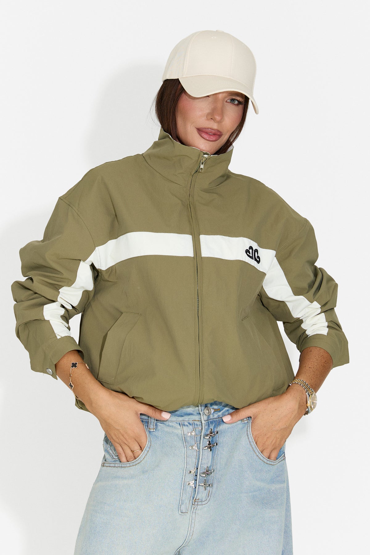 Women's casual khaki jacket Zoerina Bogas