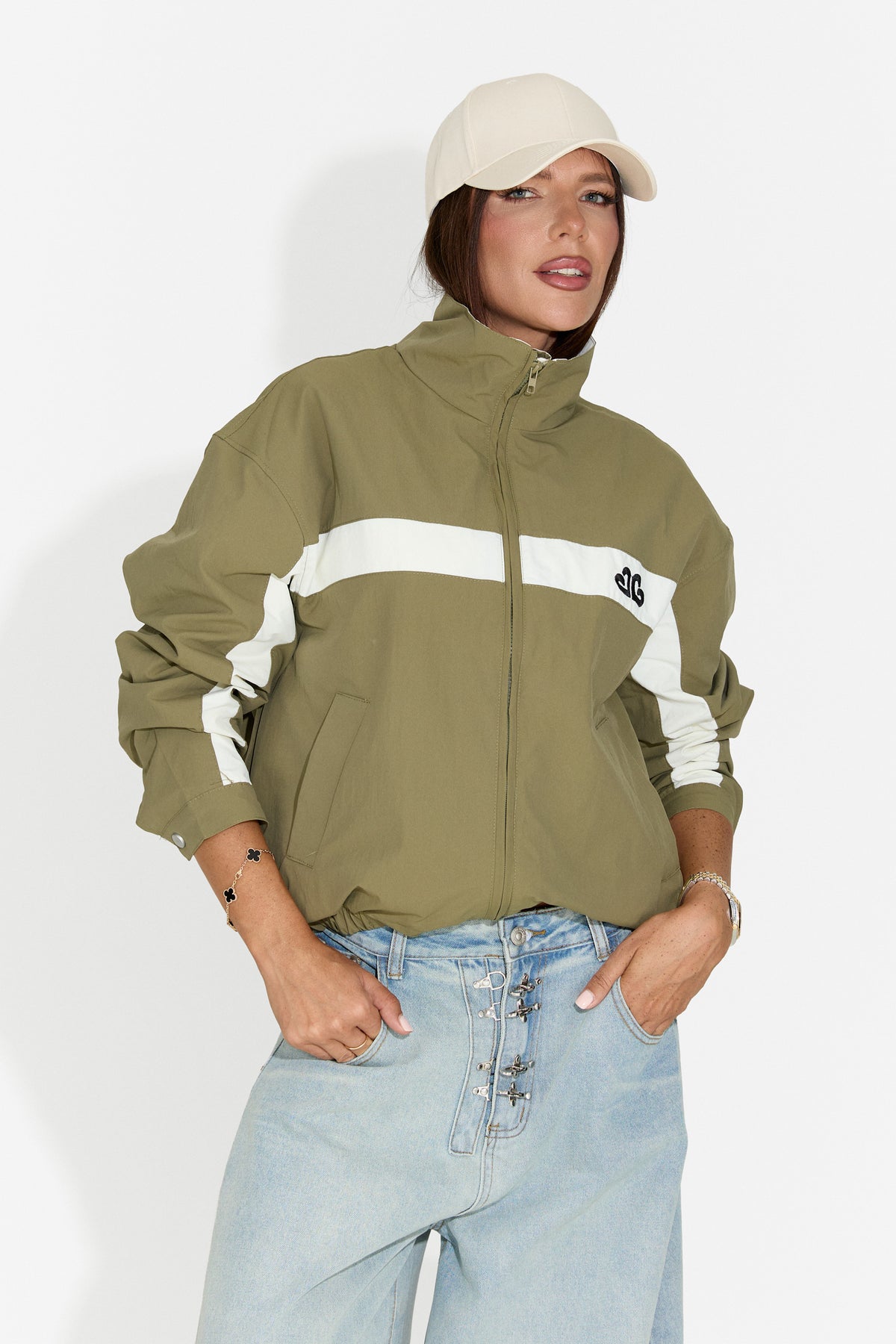 Veste décontractée kaki pour femme Zoerina Bogas