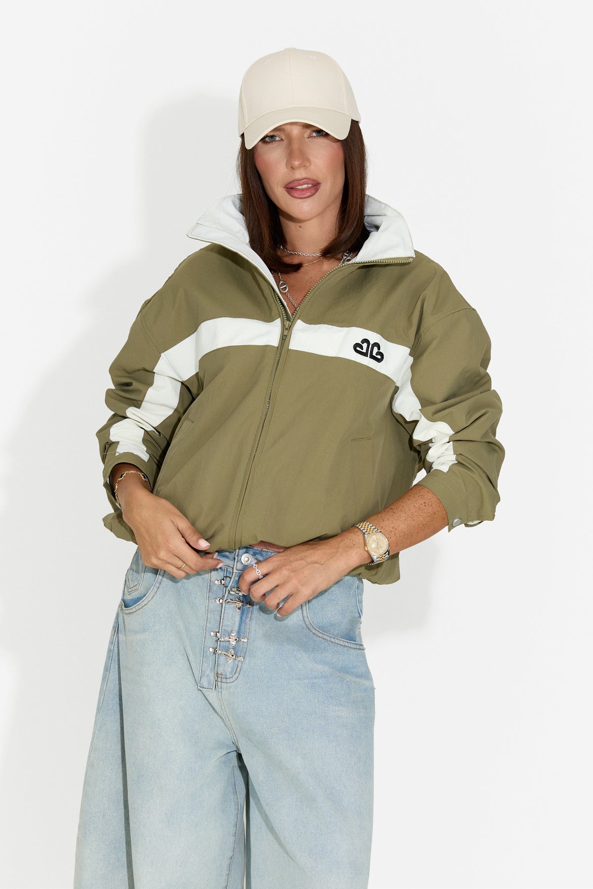 Veste décontractée kaki pour femme Zoerina Bogas