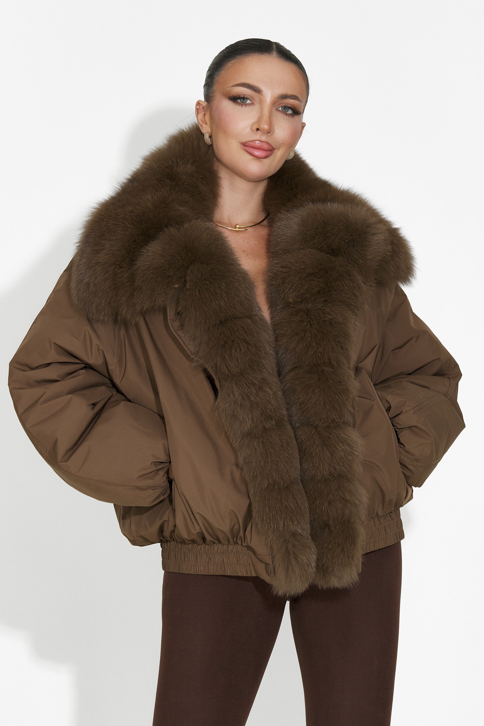 Arvion Bogas Casual Brown Women's Jacket