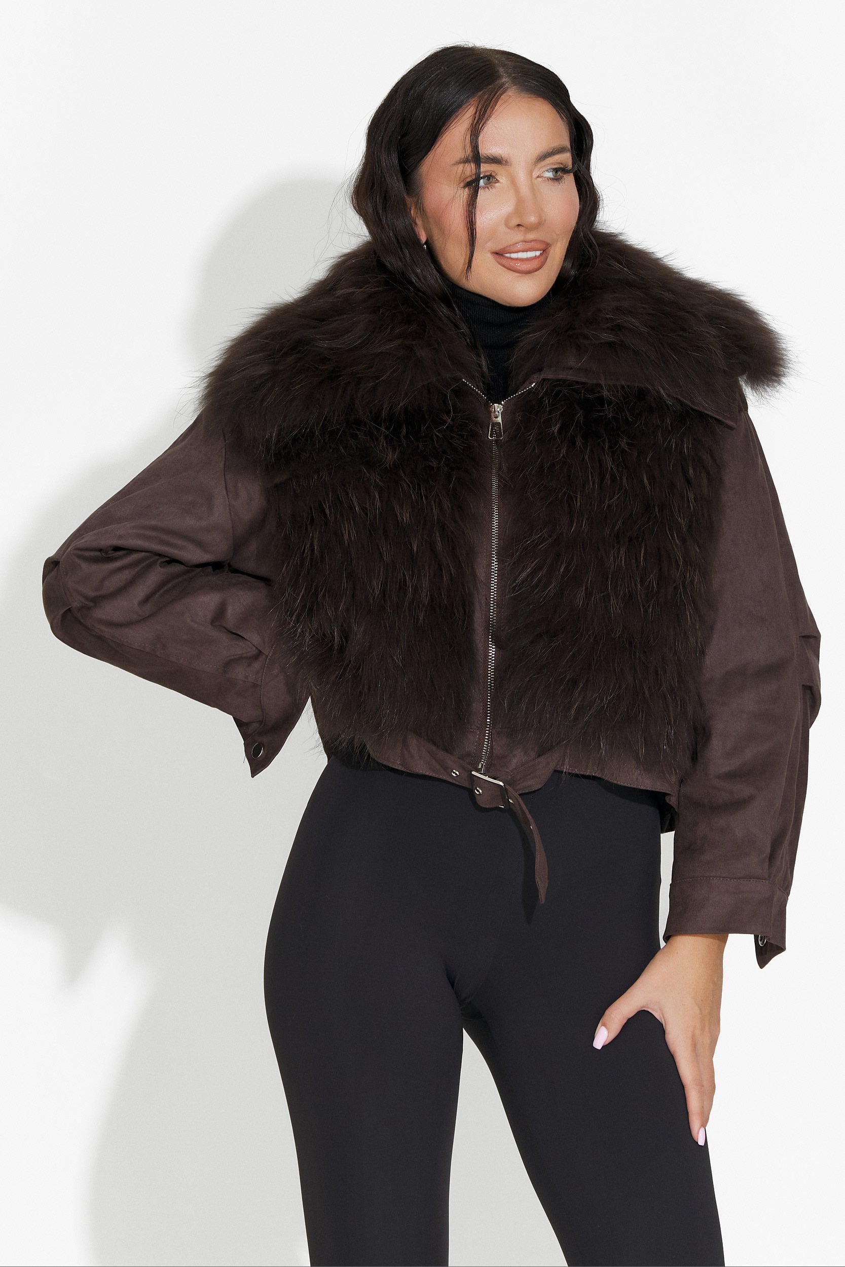 Women's casual brown jacket Dresara Bogas