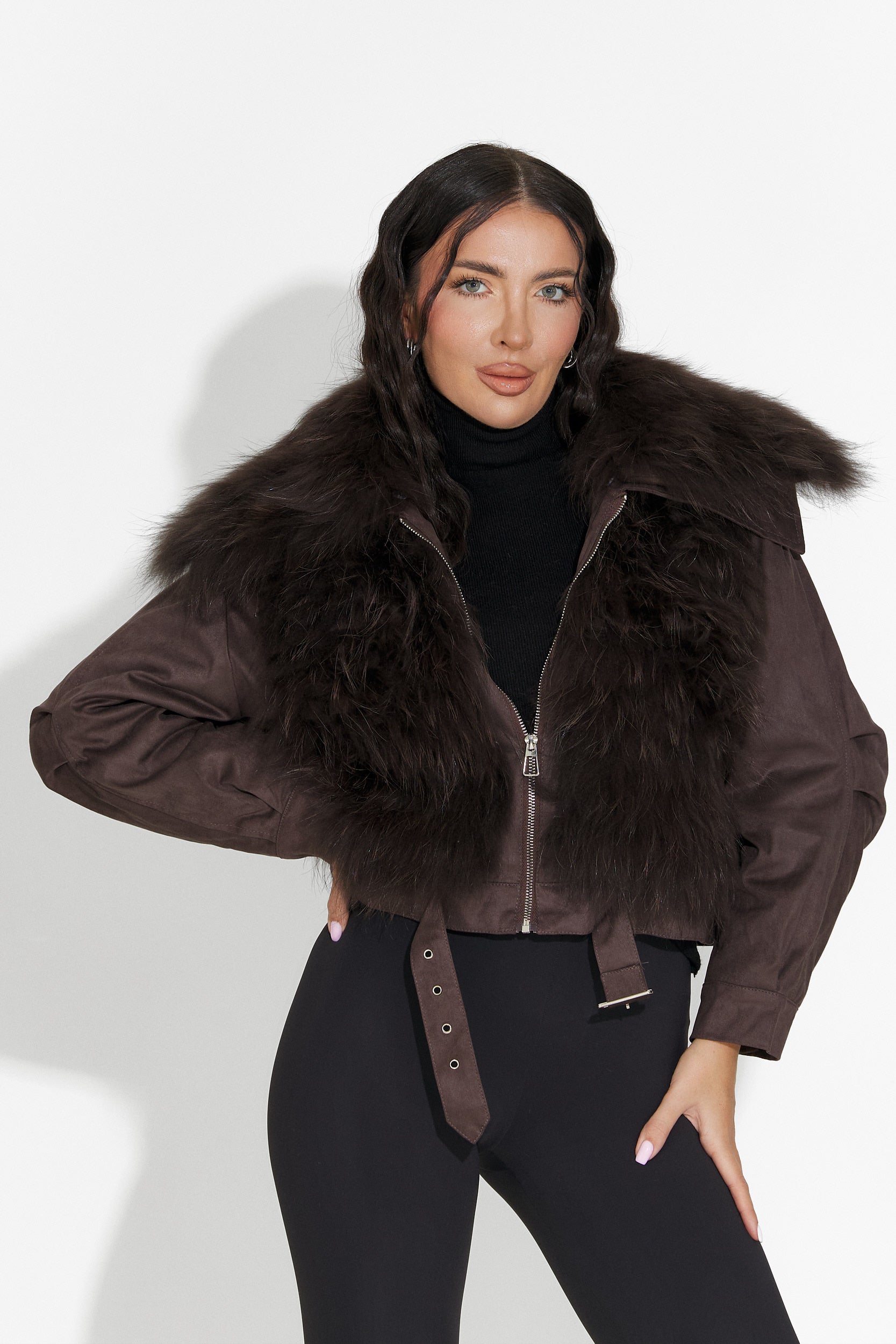 Brun casual damjacka Dresara Bogas