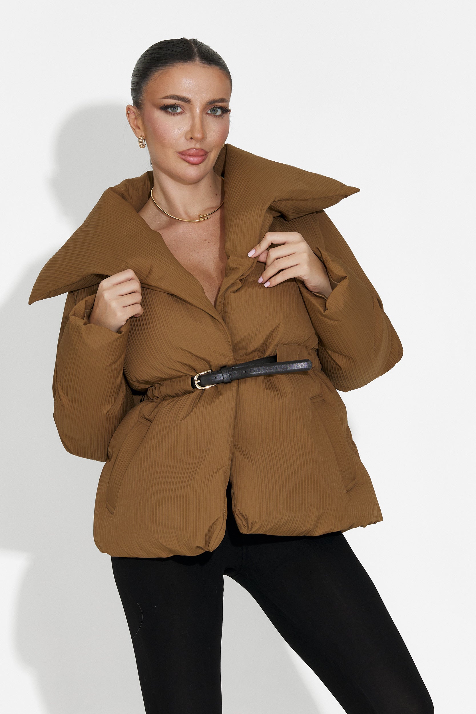 Kurtka damska casual brązowa Eonica Bogas