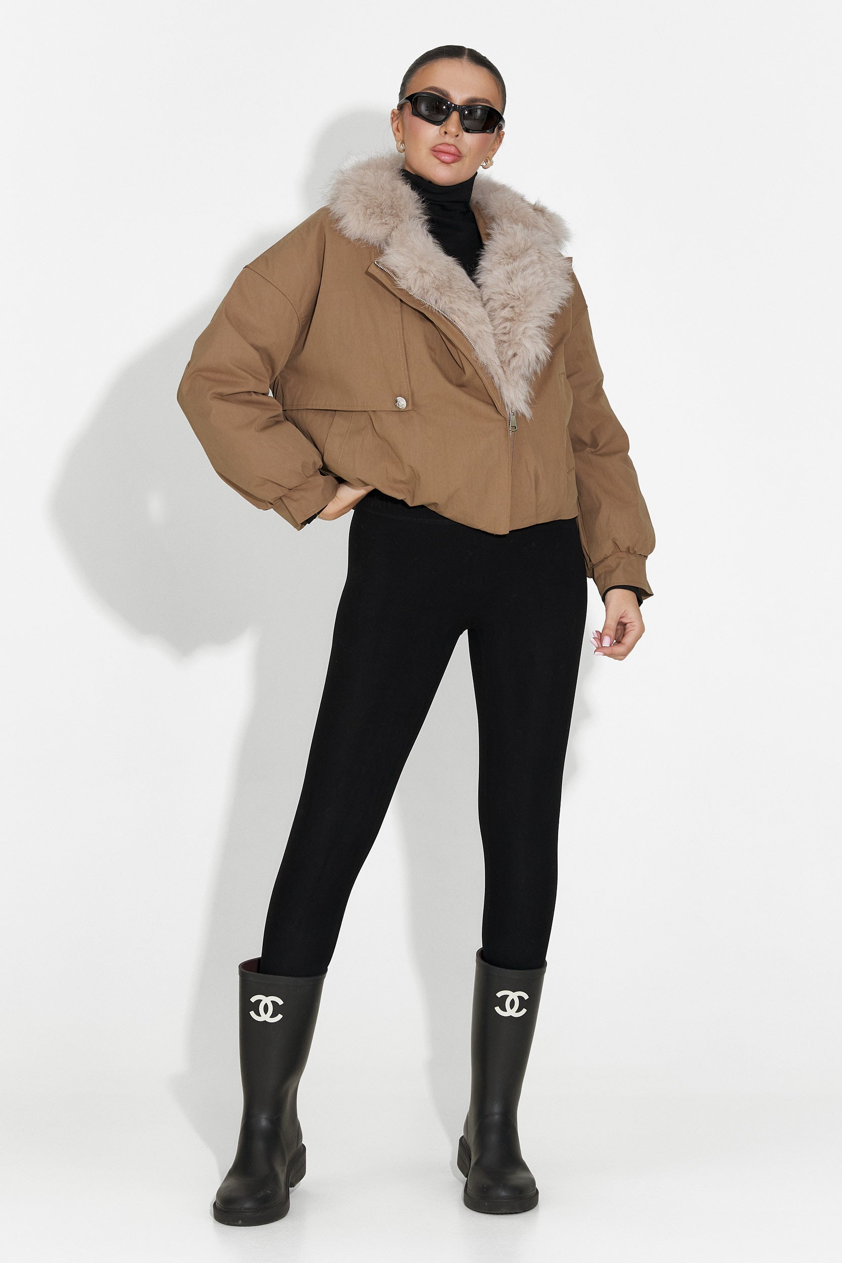 Eriora Bogas Casual Brown Ladies Jacket