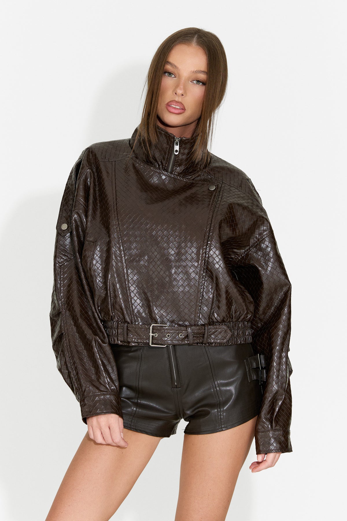 Veste décontractée marron pour femme Gruroyena Bogas