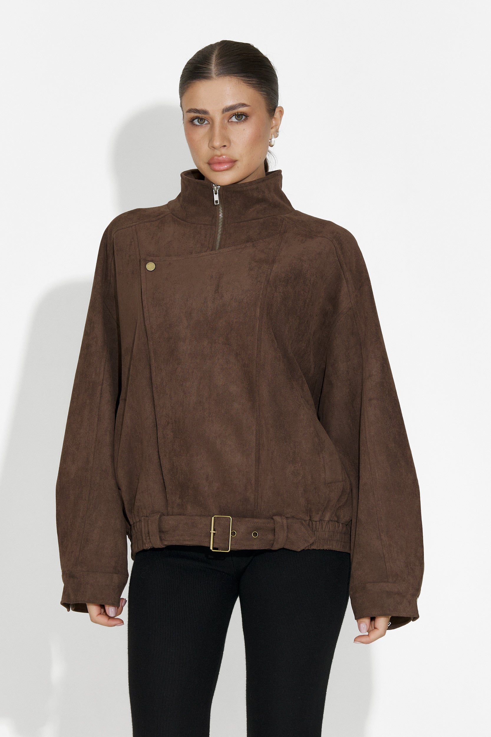 Ismoria Bogas Casual Brown Women's Jacket