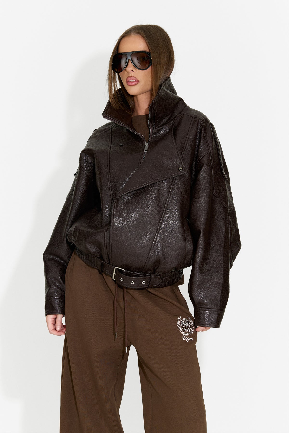 Chaqueta informal de mujer marrón Scatonia Bogas