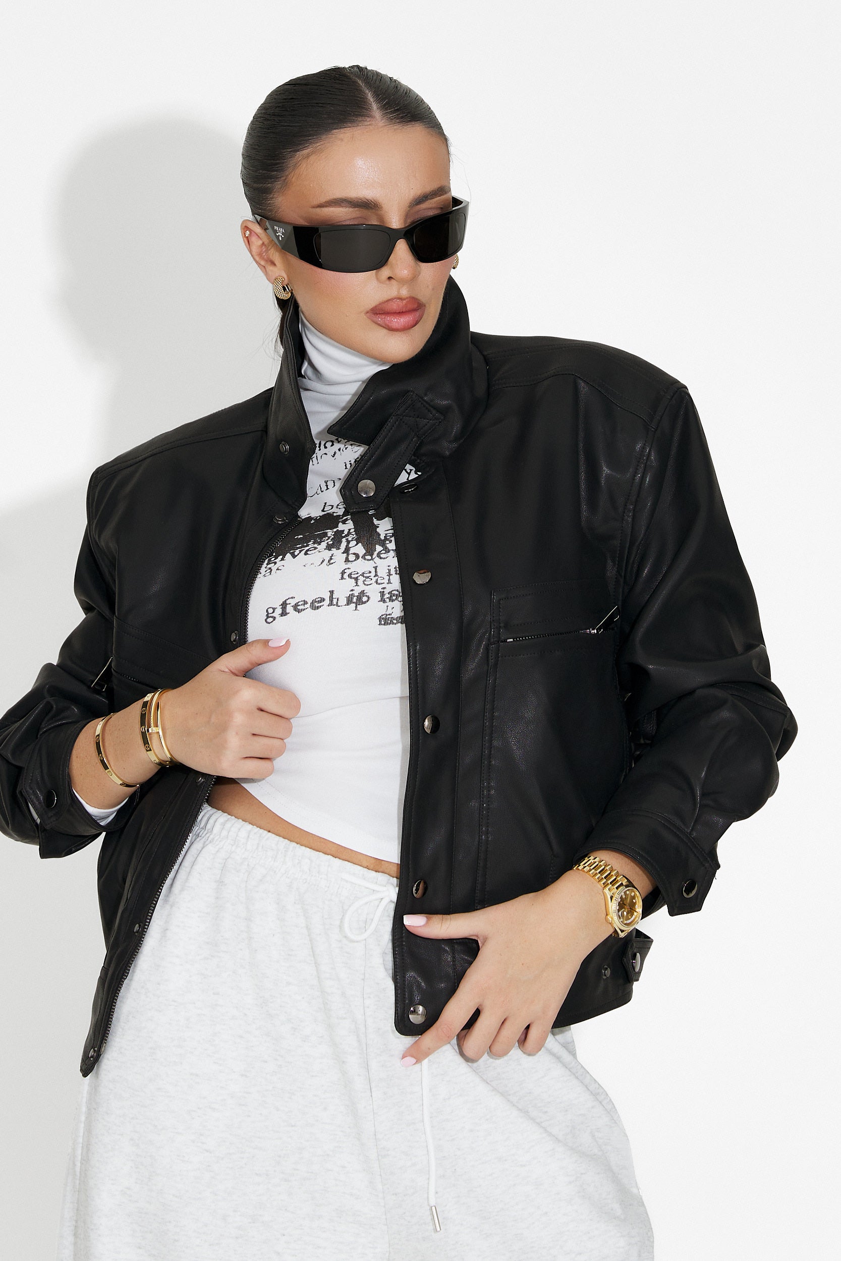 Svart casual damjacka Giselia Bogas