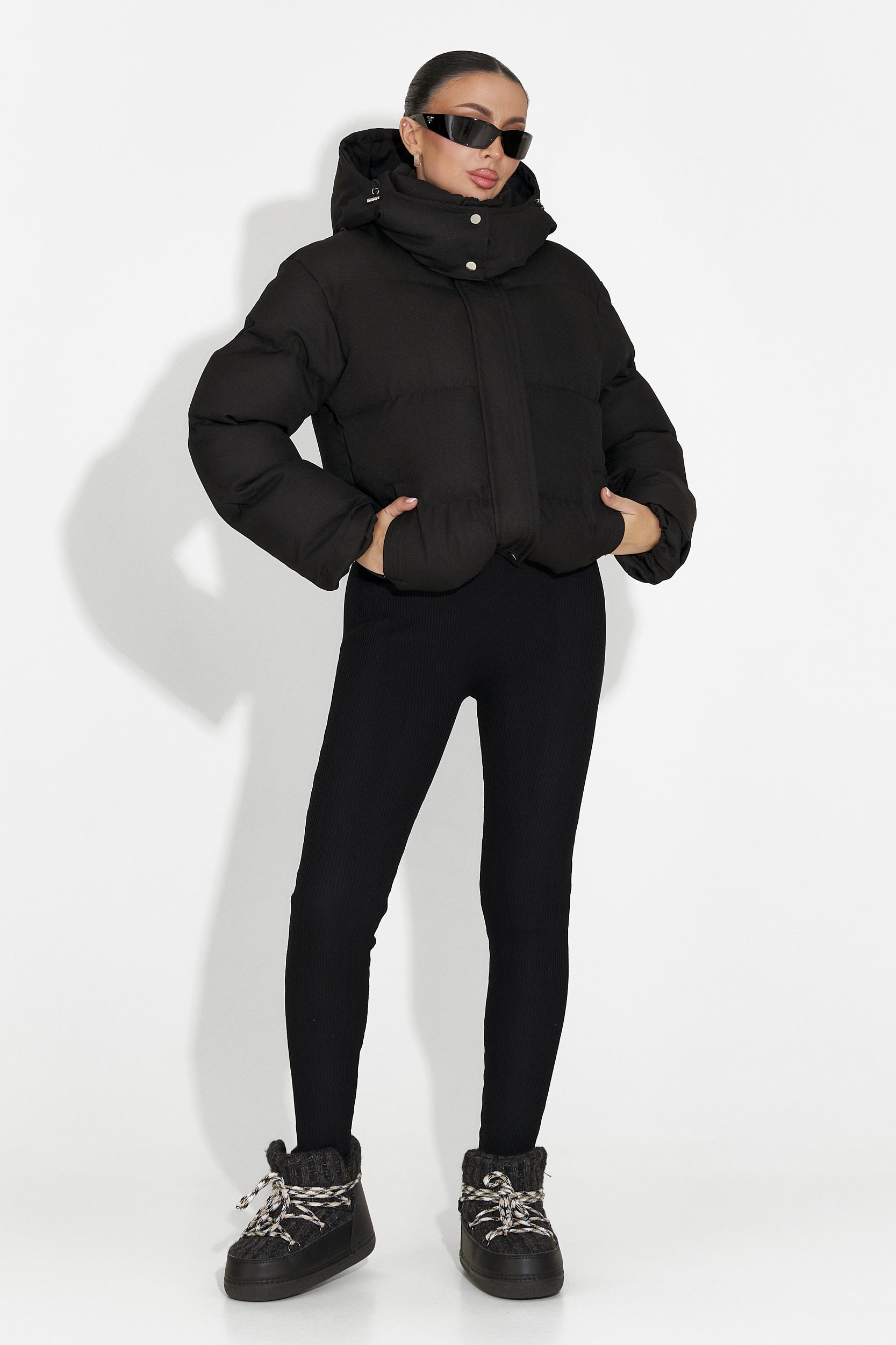 Svart casual damjacka Luisana Bogas